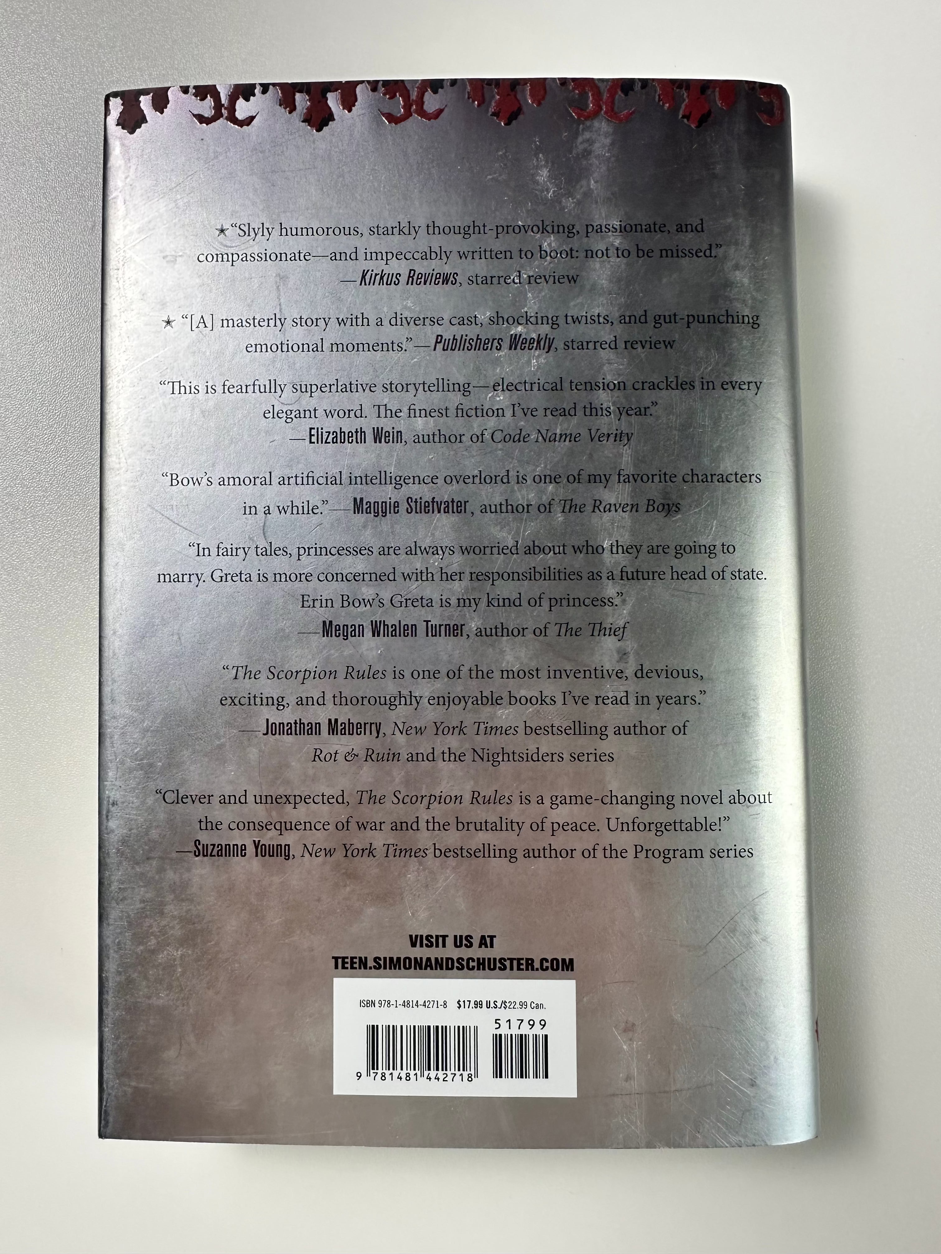 The Scorpion Rules (Prisoners of Peace) SIGNED by Erin Bow
