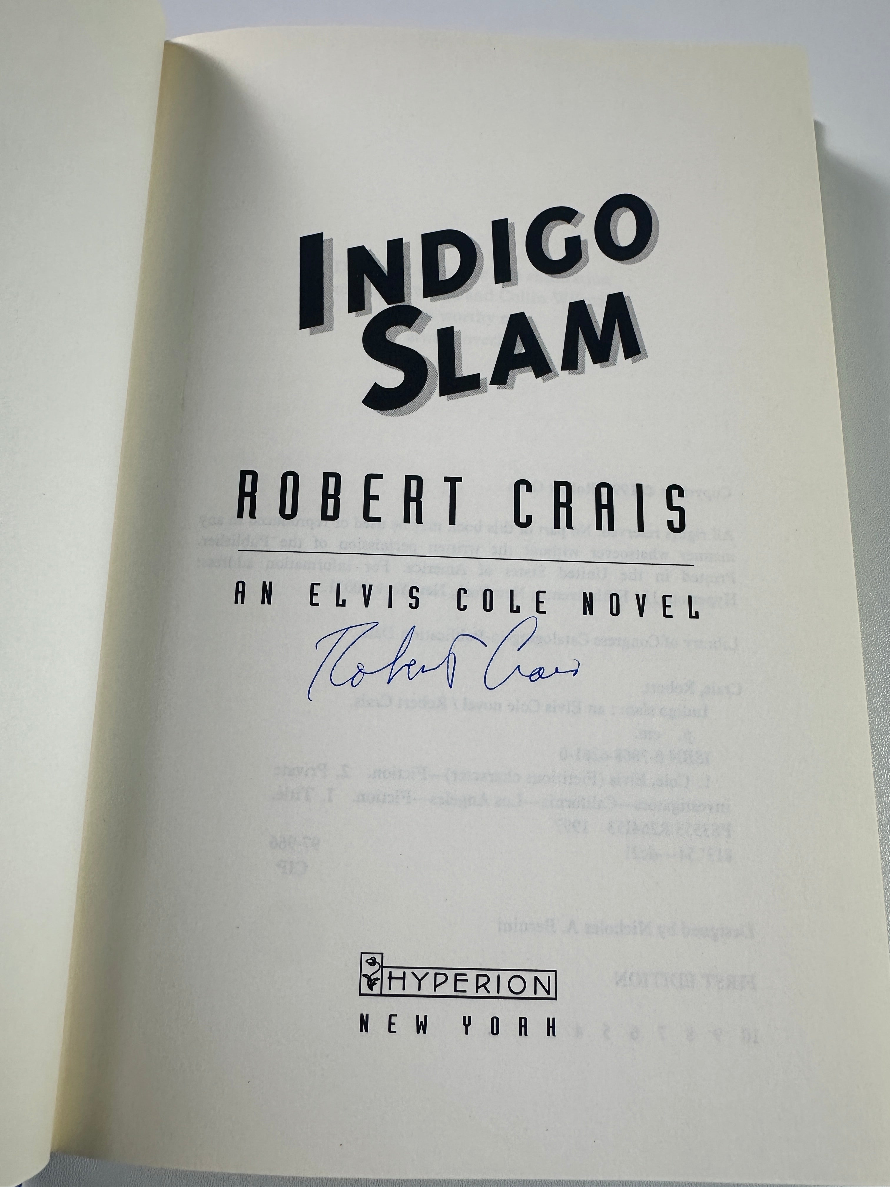 Indigo Slam: An Elvis Cole Novel SIGNED by Robert Crais