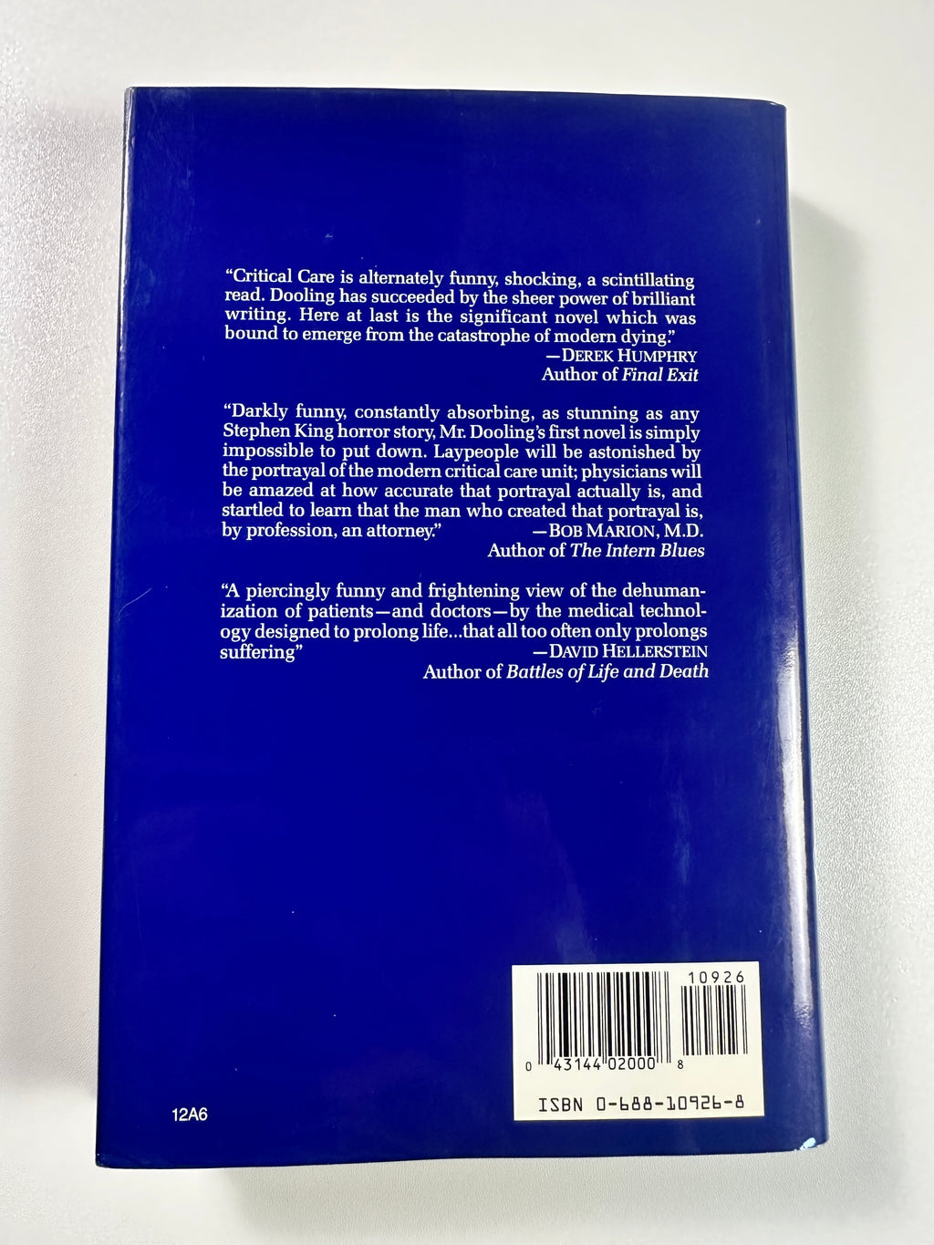 Critical Care SIGNED by Richard Dooling
