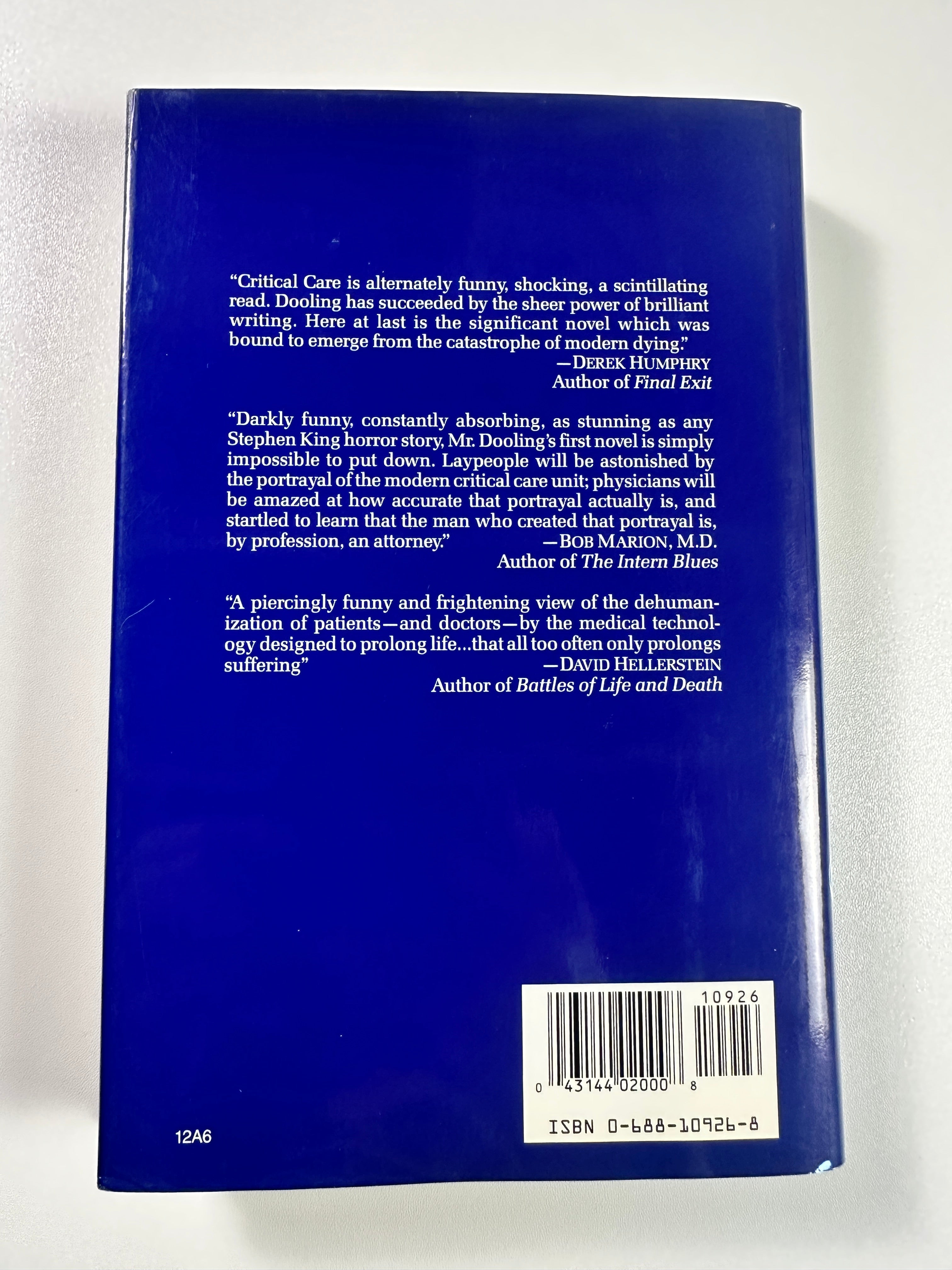 Critical Care SIGNED by Richard Dooling
