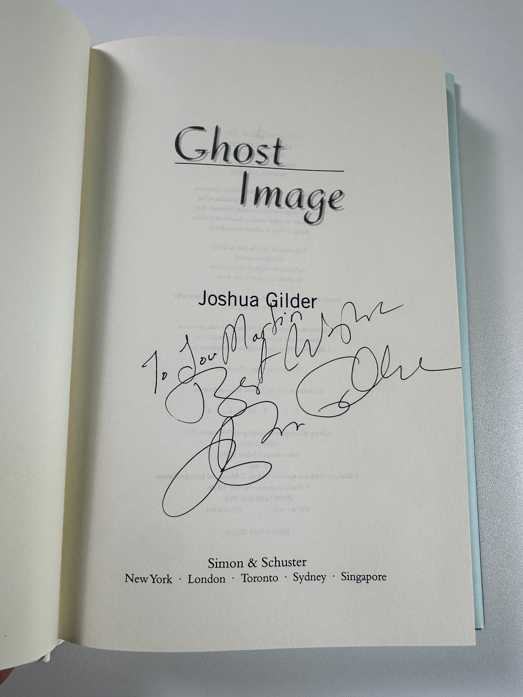 Ghost Image SIGNED by Joshua Gilder