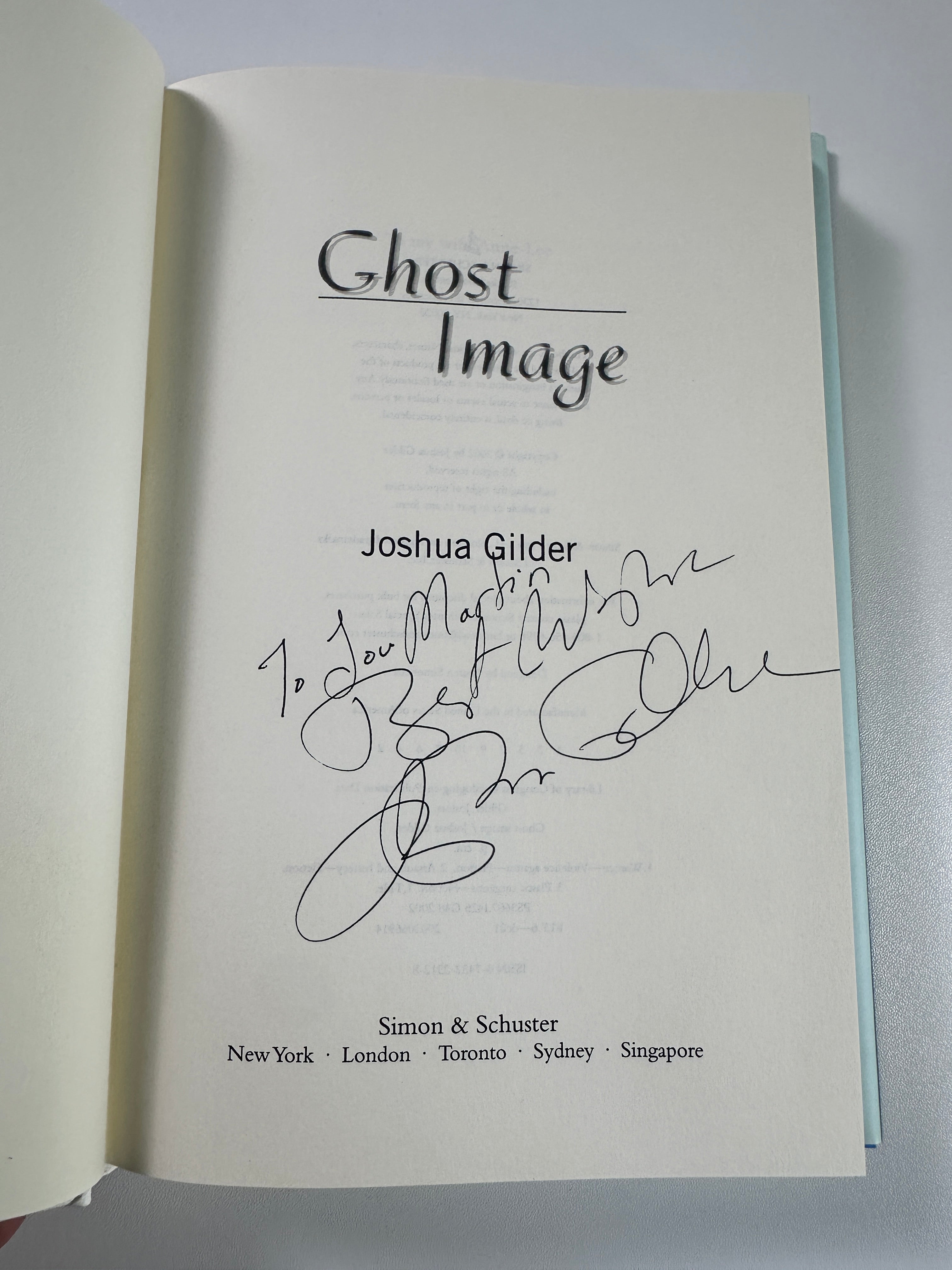 Ghost Image SIGNED by Joshua Gilder