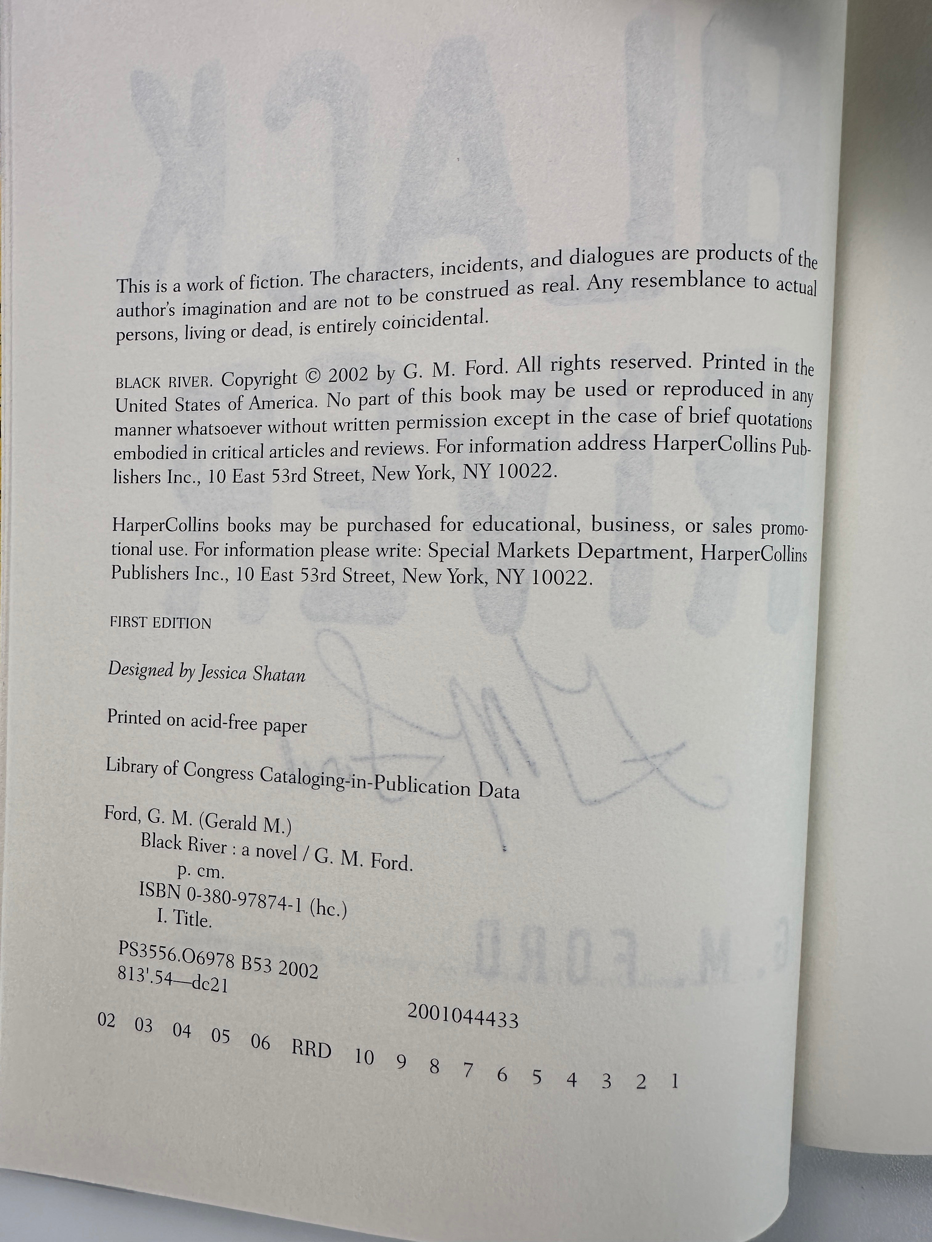 Black River: A Novel SIGNED by G.M. Ford