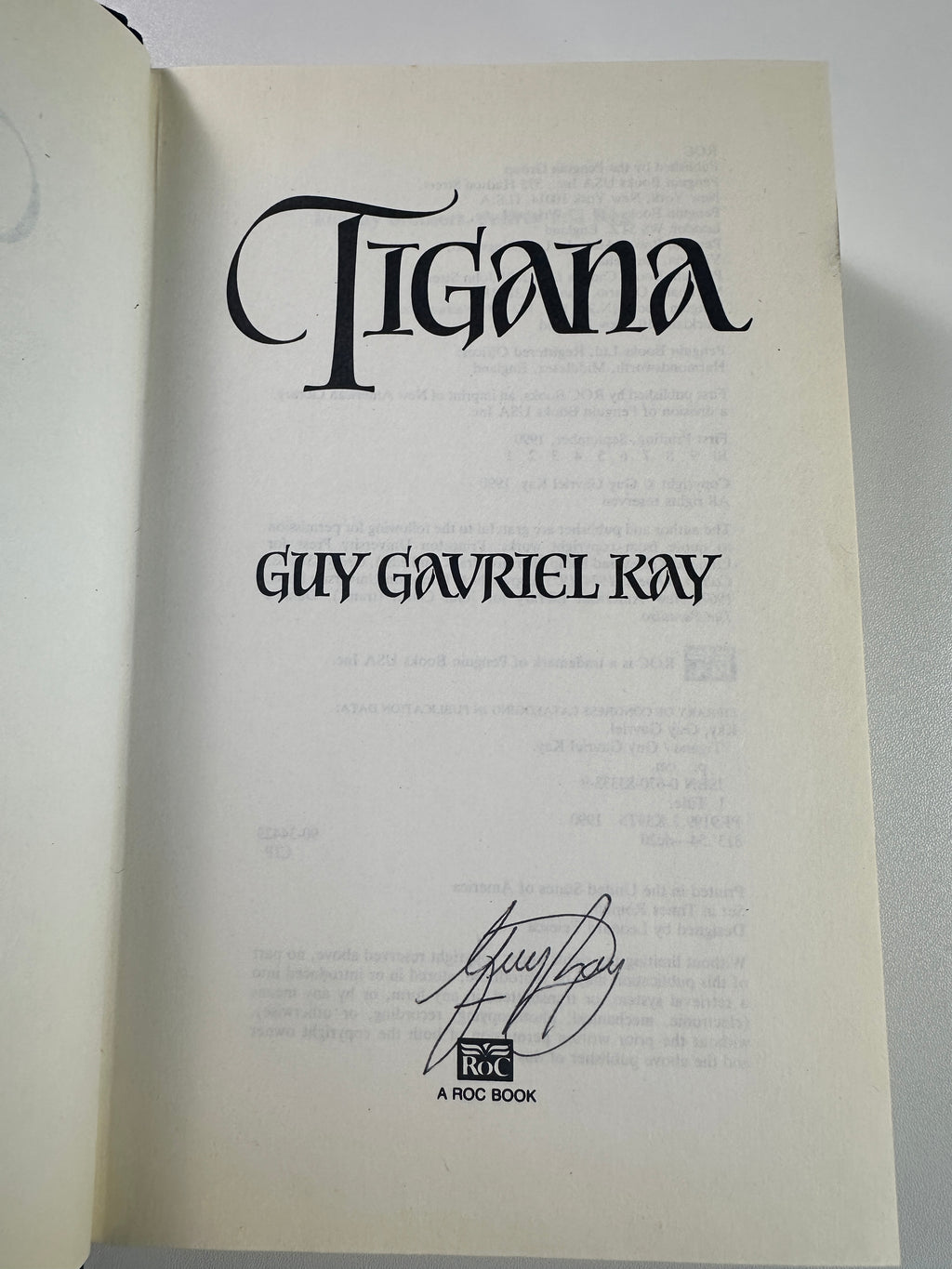 Tigana SIGNED by Guy Gavriel Kay