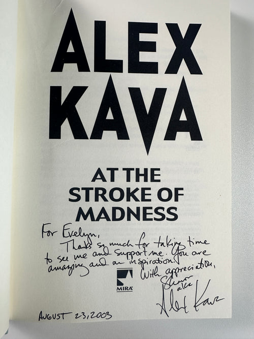 At The Stroke Of Madness (A Maggie O'Dell Novel) SIGNED by Alex Kava