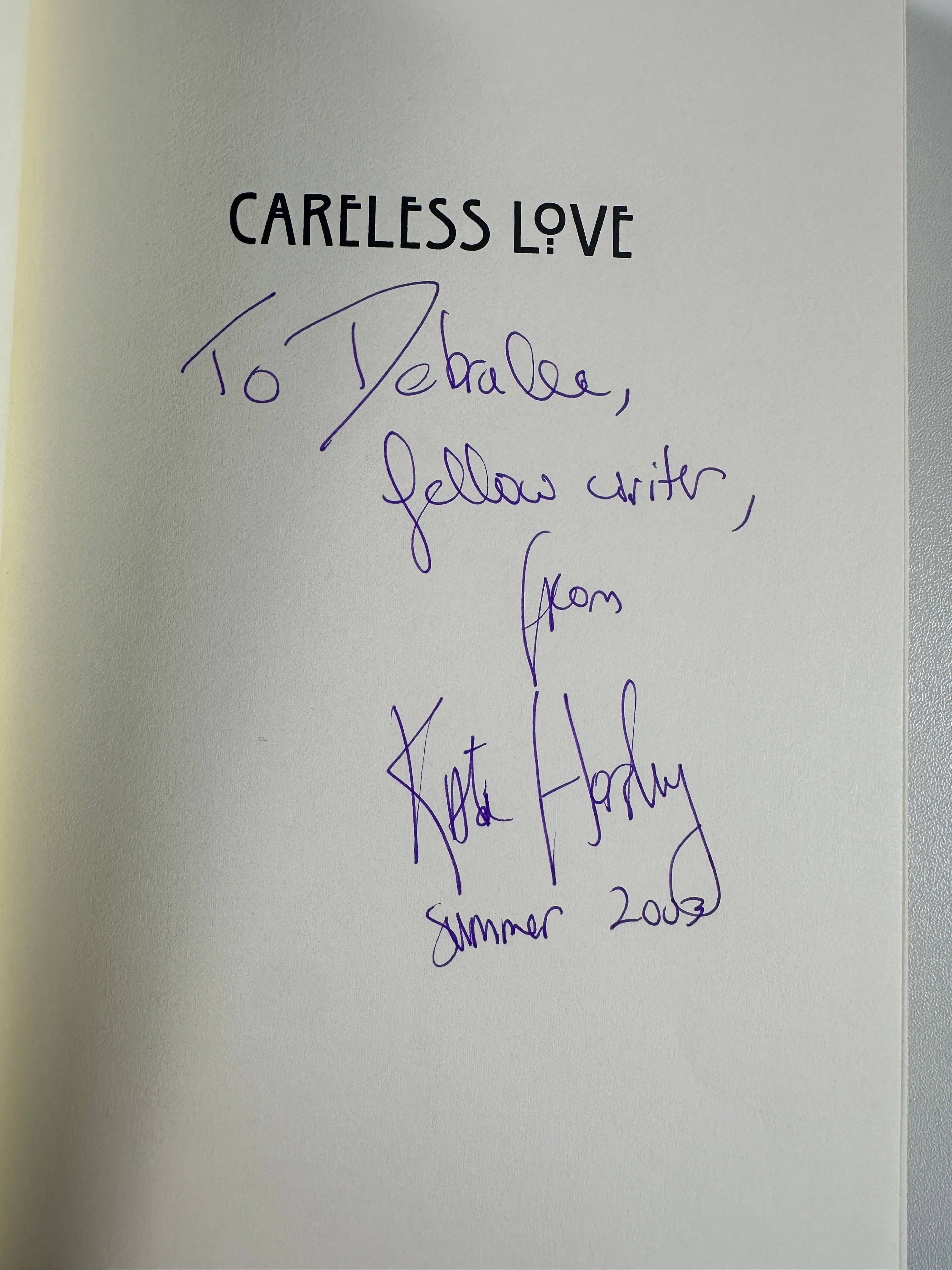 Careless Love: Or the Land of Promise SIGNED by Kate Horsley