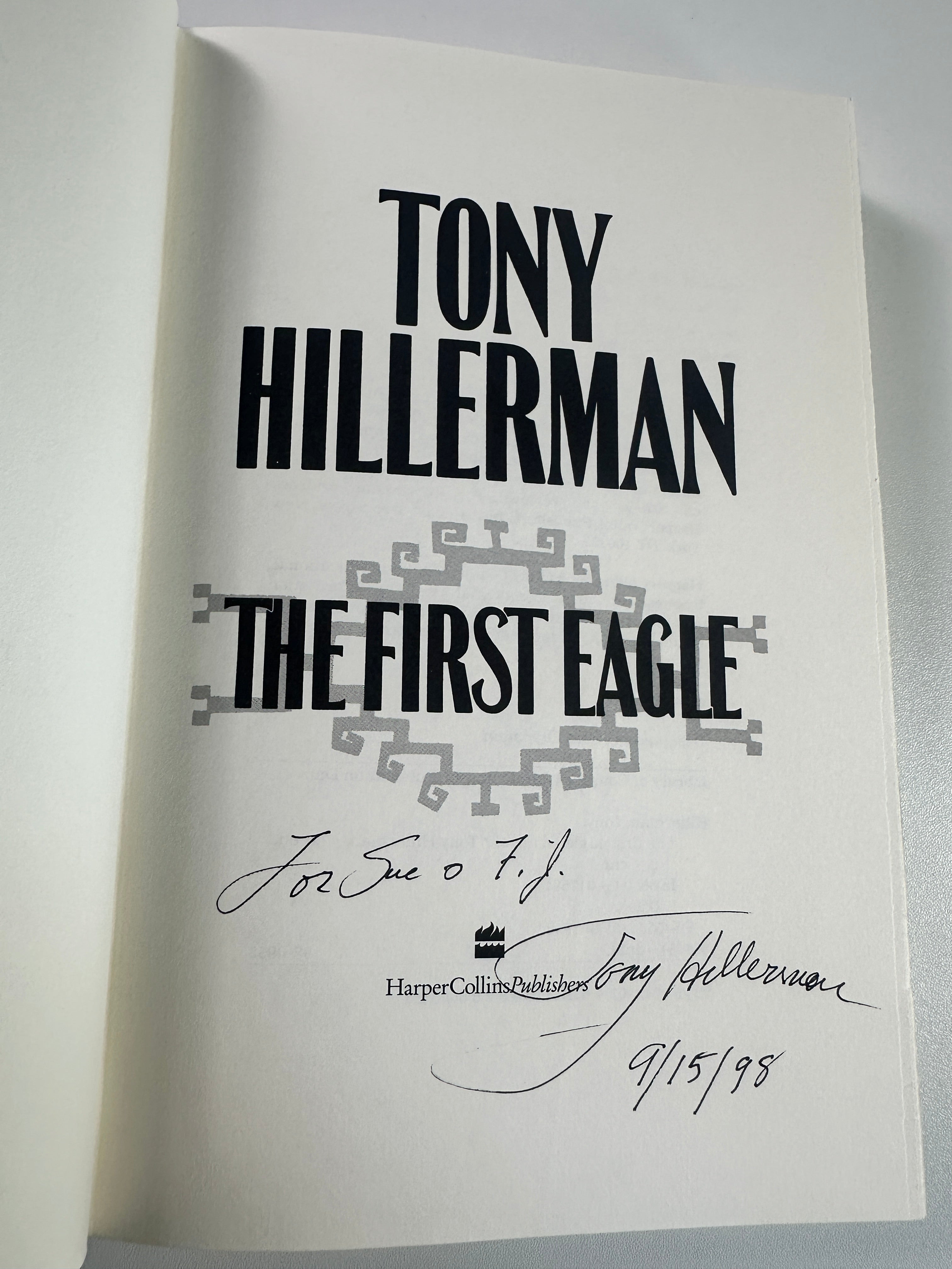 The First Eagle (A Leaphorn and Chee Novel) SIGNED by Tony Hillerman