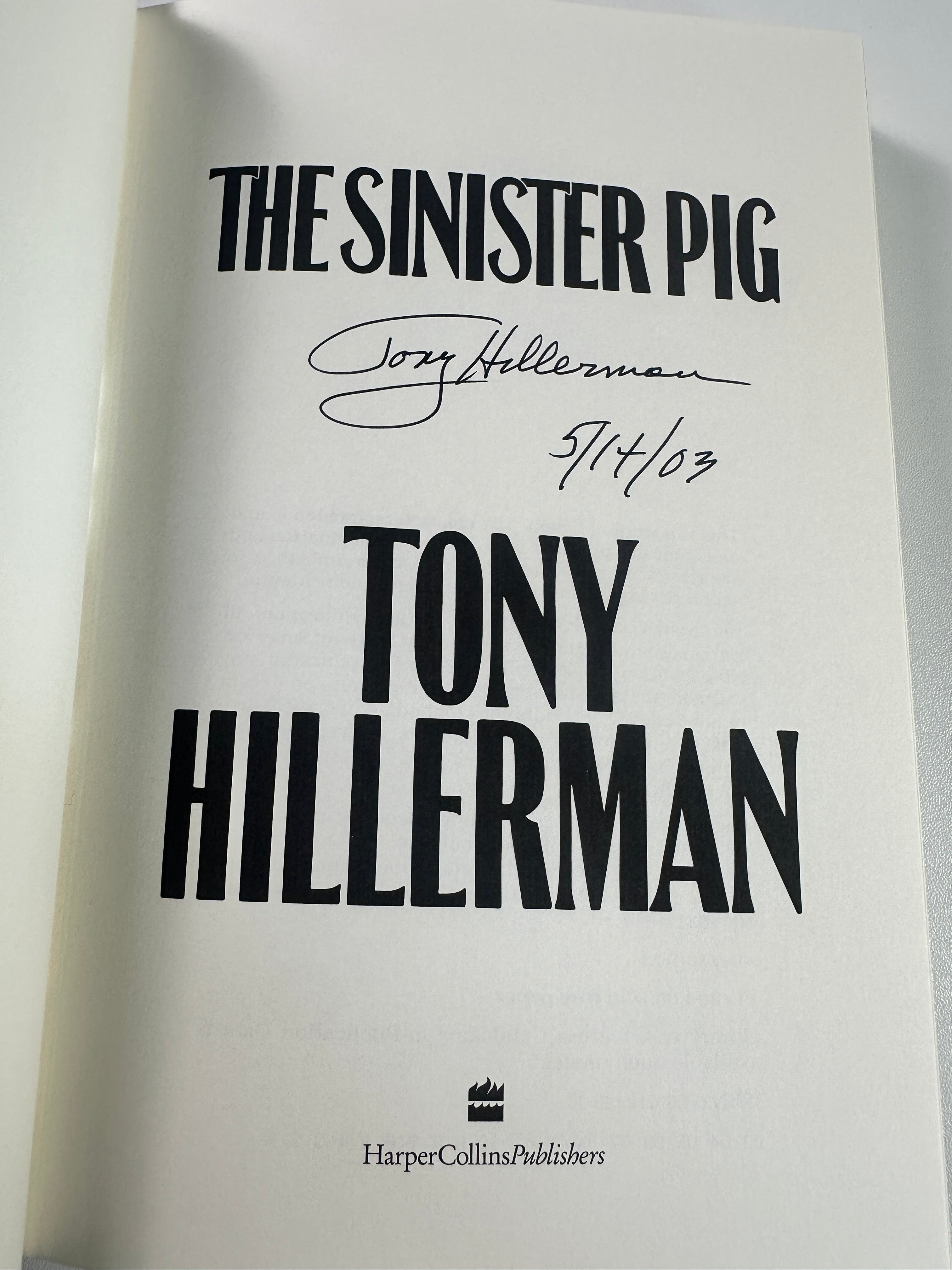 The Sinister Pig (A Leaphorn and Chee Novel) SIGNED by Tony Hillerman