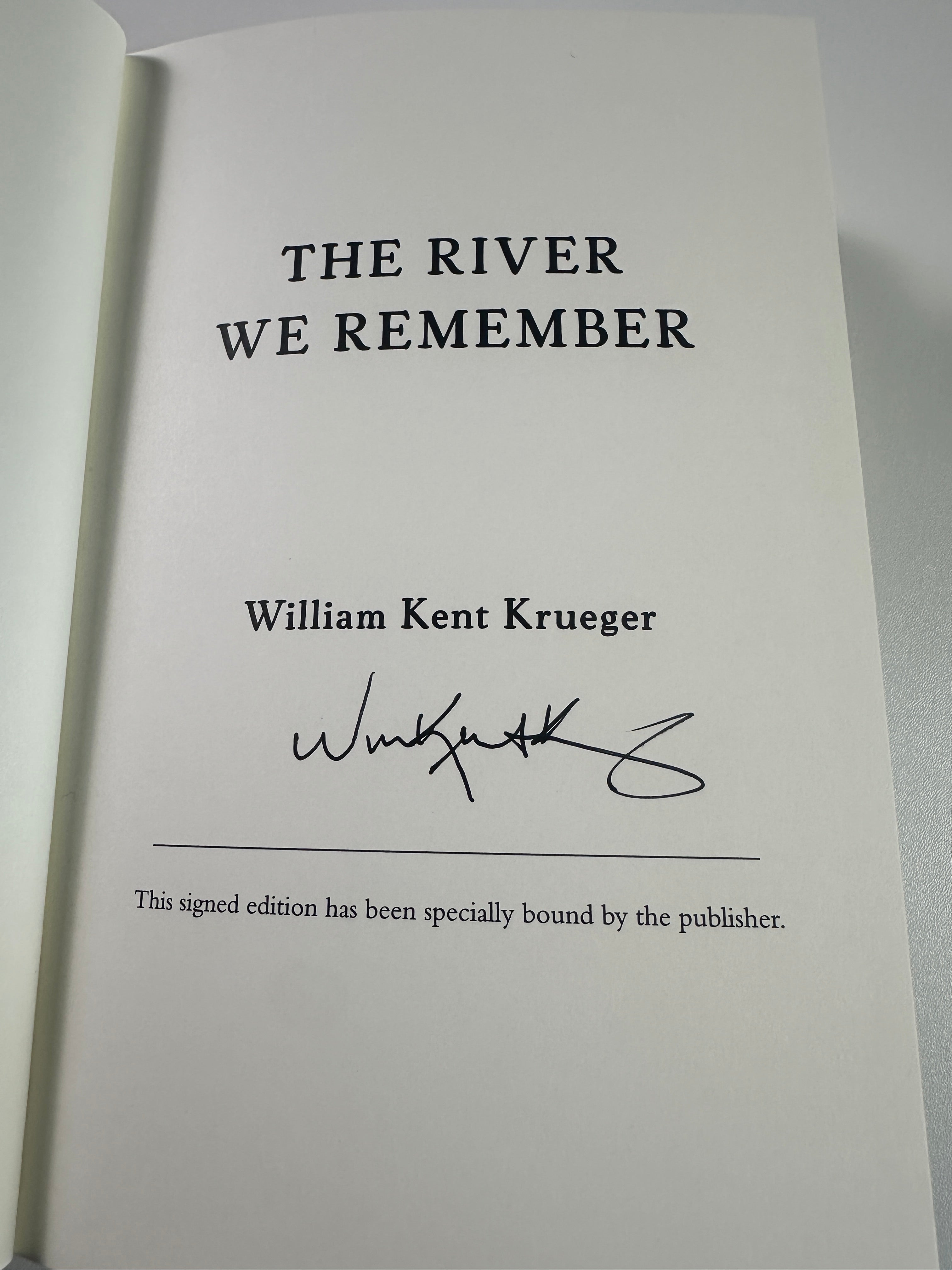 The River We Remember: A Novel SIGNED by William Kent Krueger