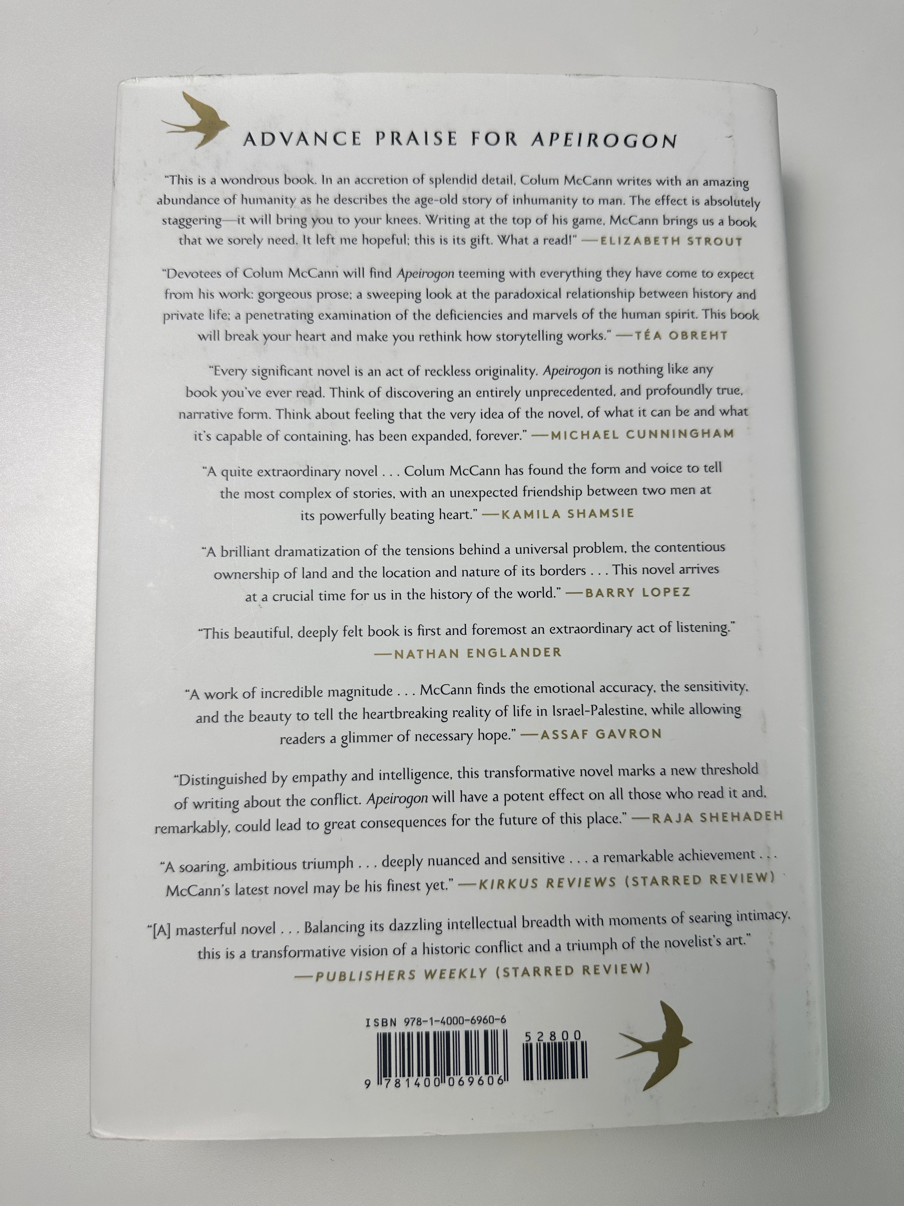 Apeirogon: A Novel SIGNED by Colum McCann