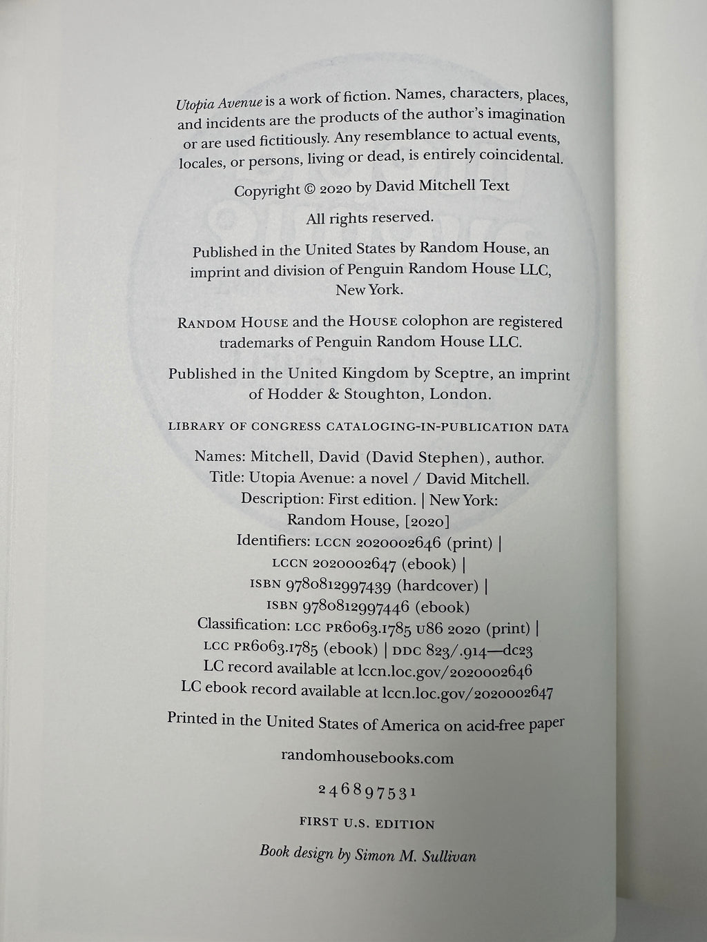 Utopia Avenue: A Novel SIGNED by David Mitchell