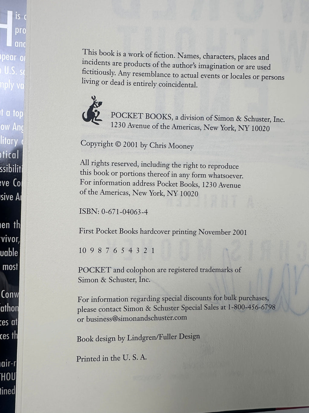World Without End: A Thriller SIGNED by Chris Mooney