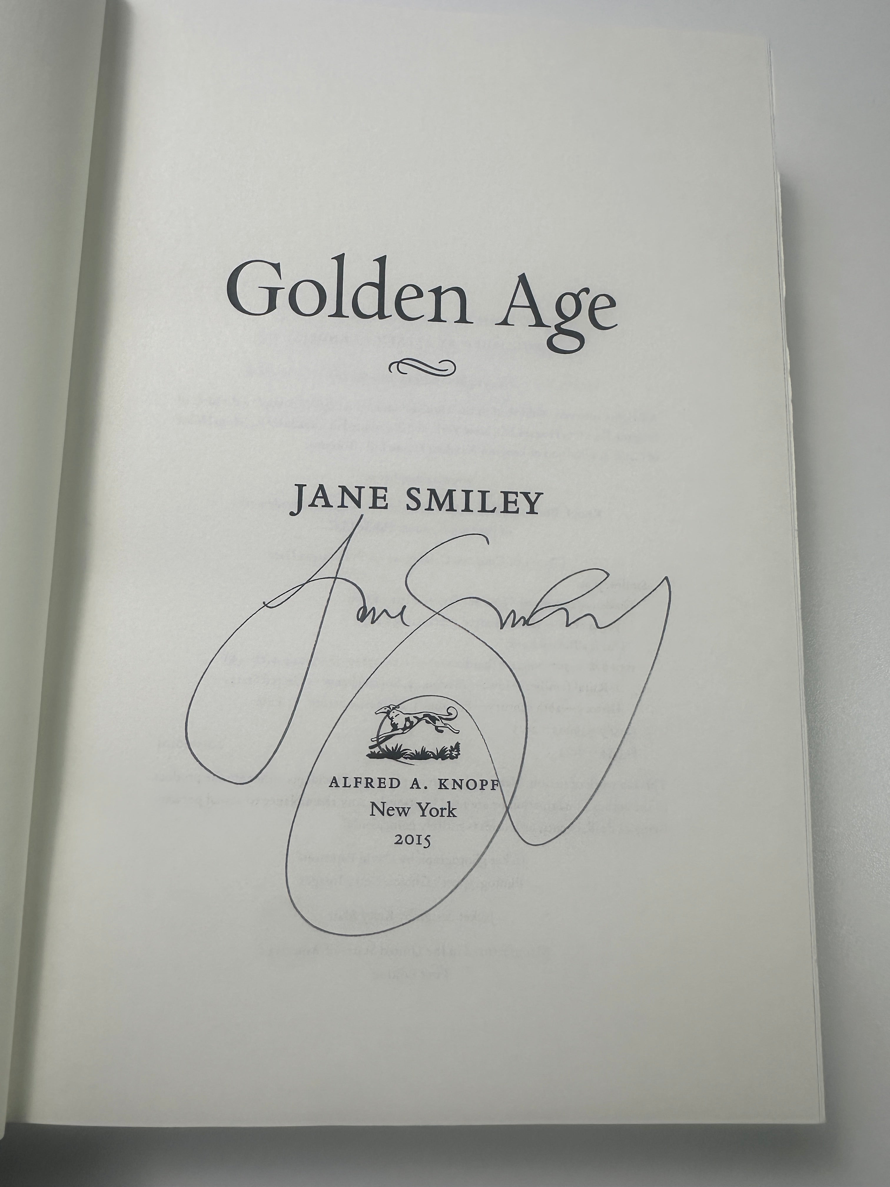 Golden Age SIGNED by Jane Smiley. First Edition, First Printing.