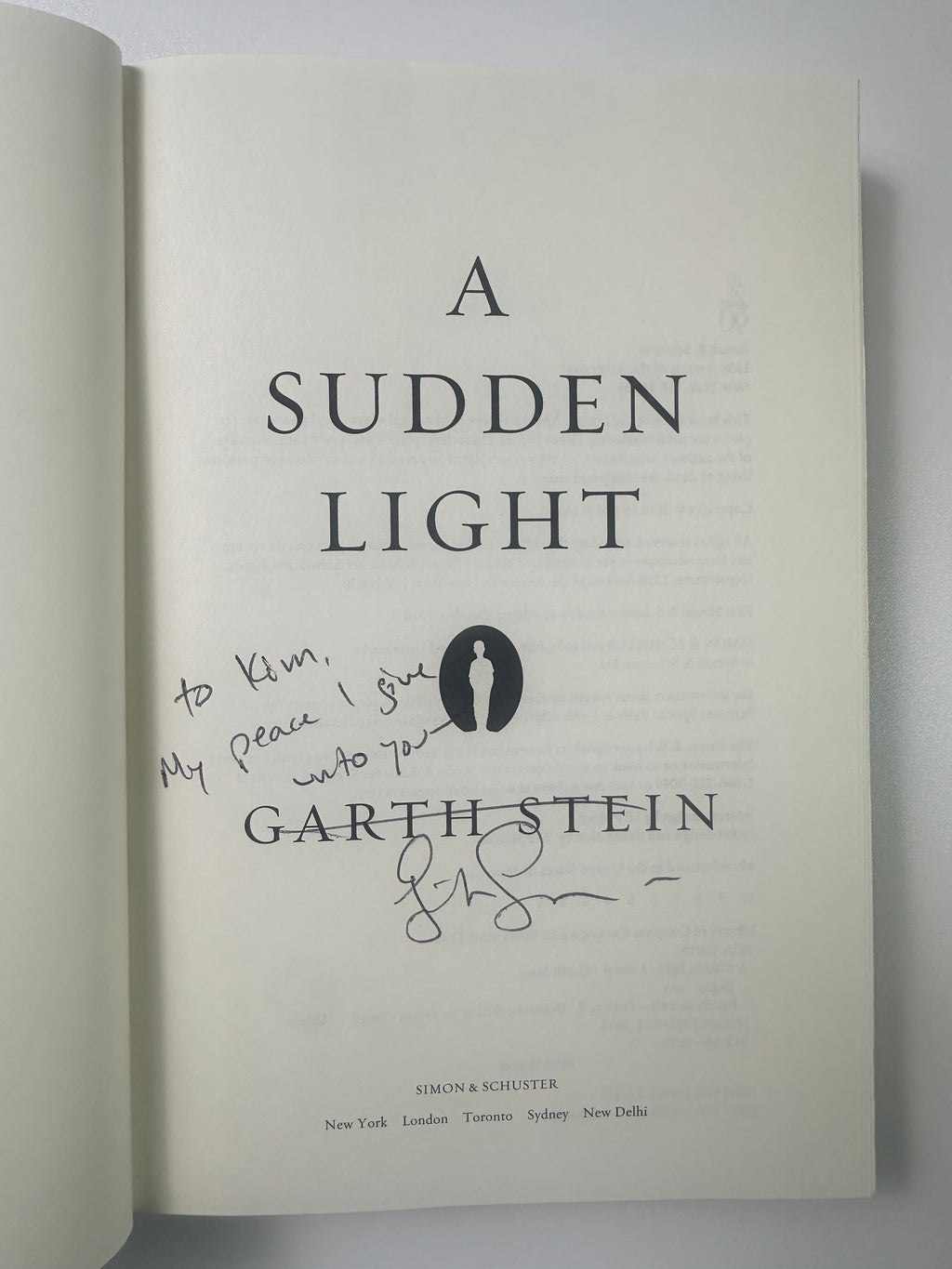 A Sudden Light: A Novel SIGNED by Garth Stein
