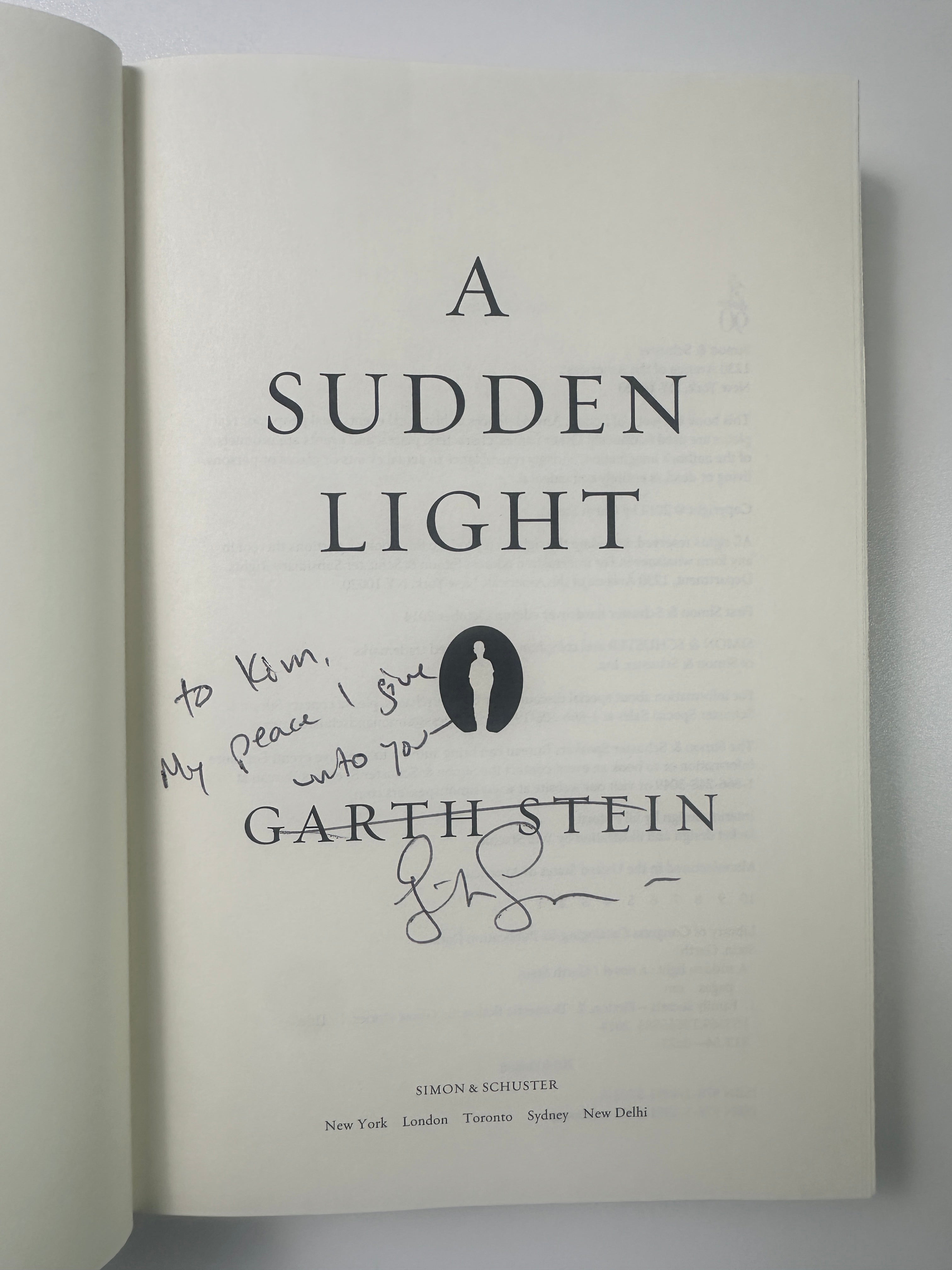 A Sudden Light: A Novel SIGNED by Garth Stein