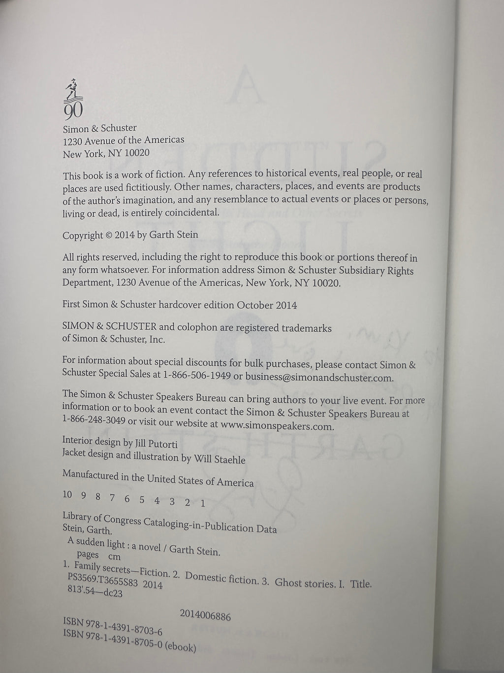 A Sudden Light: A Novel SIGNED by Garth Stein