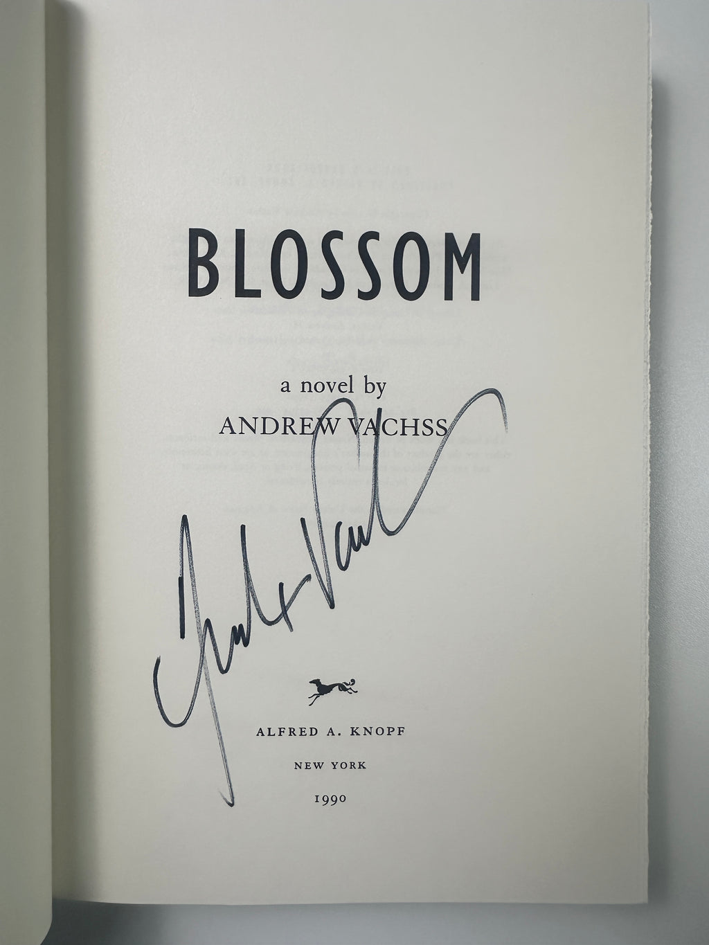Blossom SIGNED by Andrew Vachss