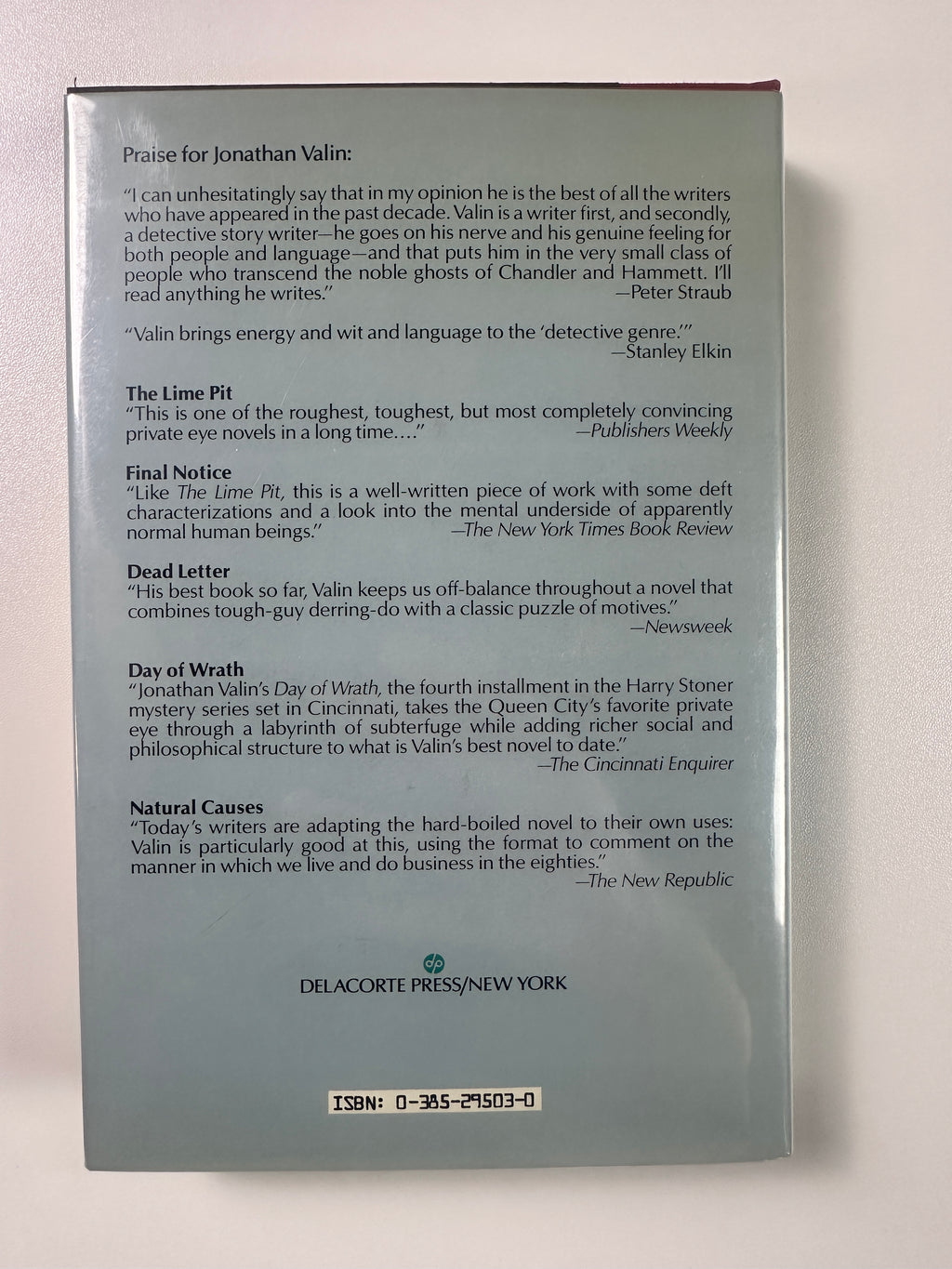 Life's Work SIGNED by Jonathan Valin