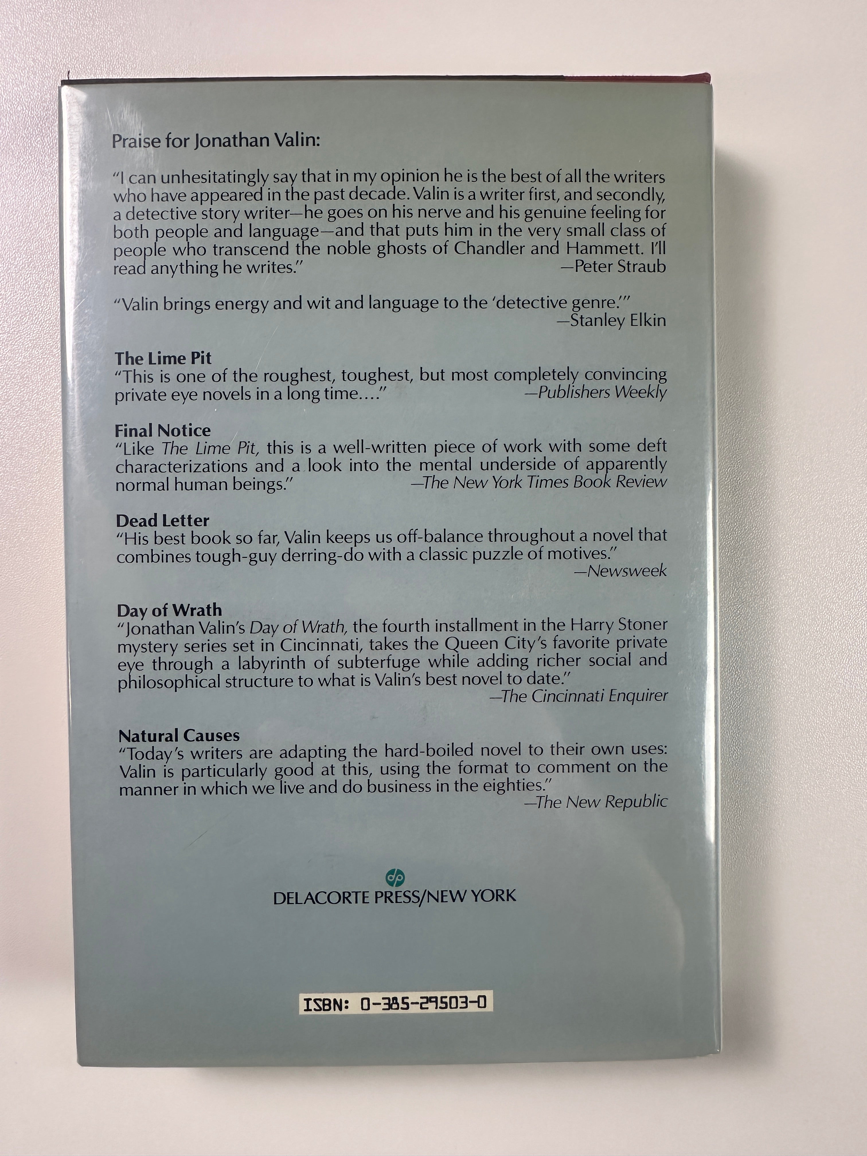 Life's Work SIGNED by Jonathan Valin
