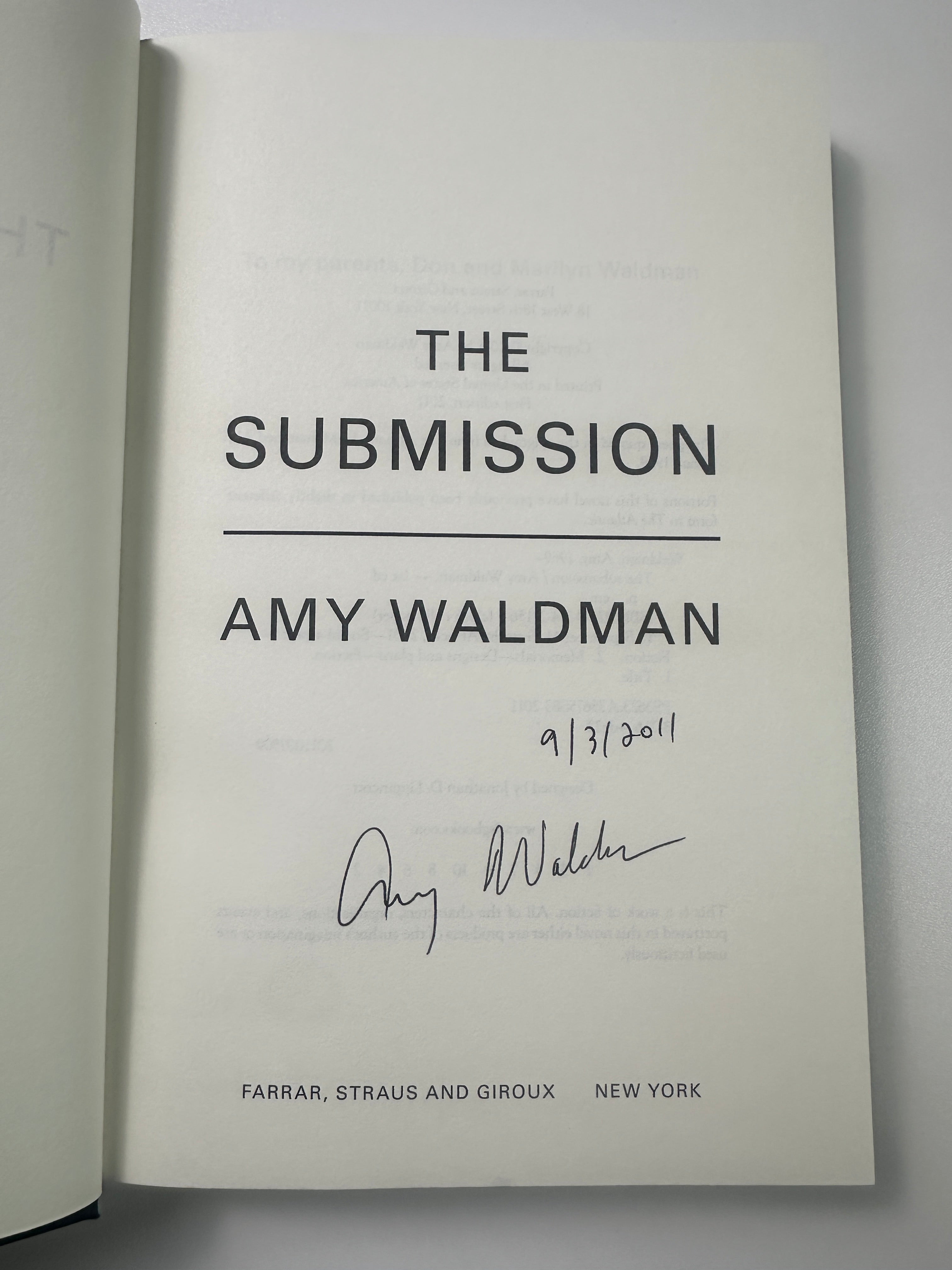 The Submission: A Novel SIGNED by Amy Waldman