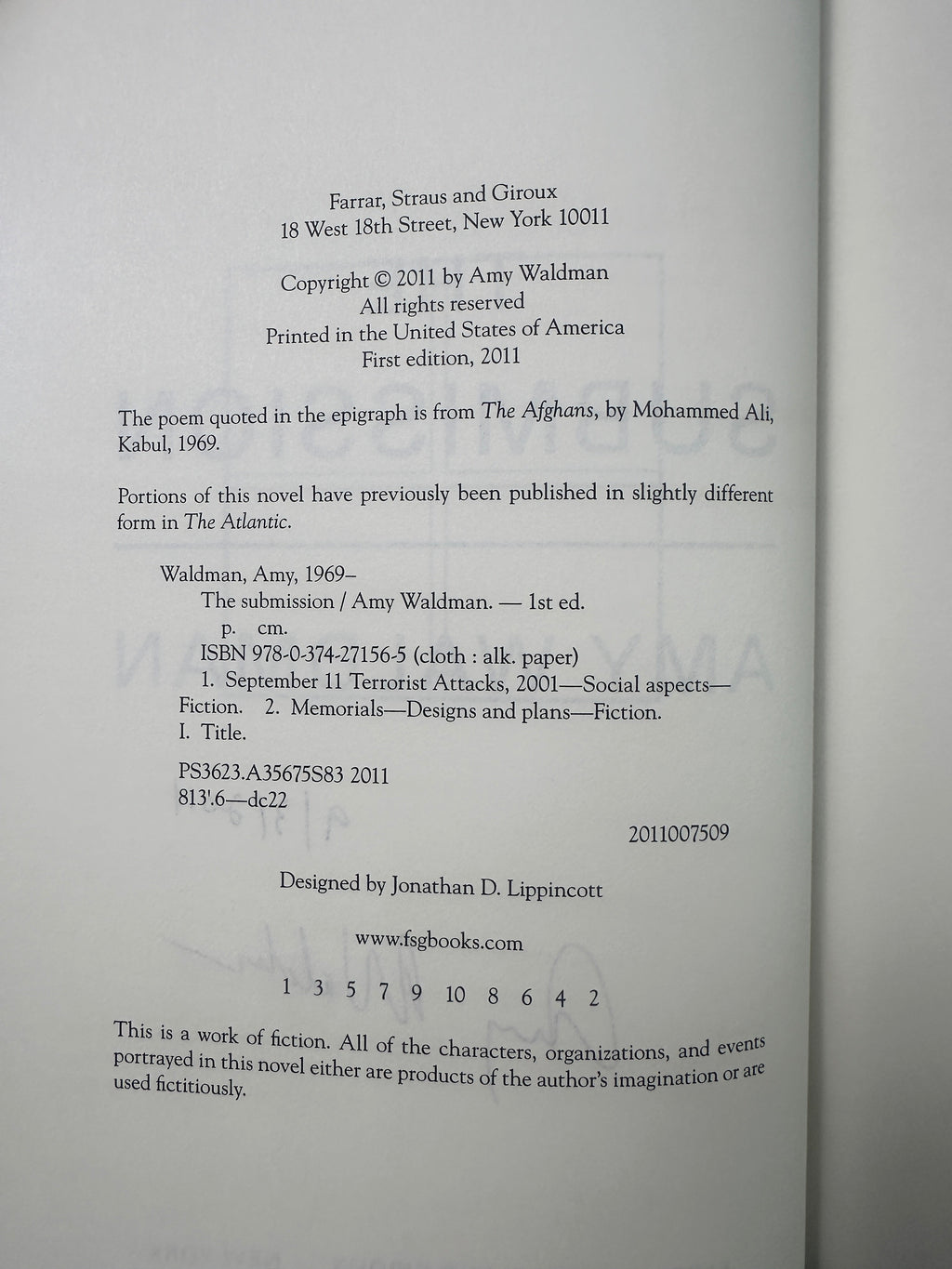 The Submission: A Novel SIGNED by Amy Waldman