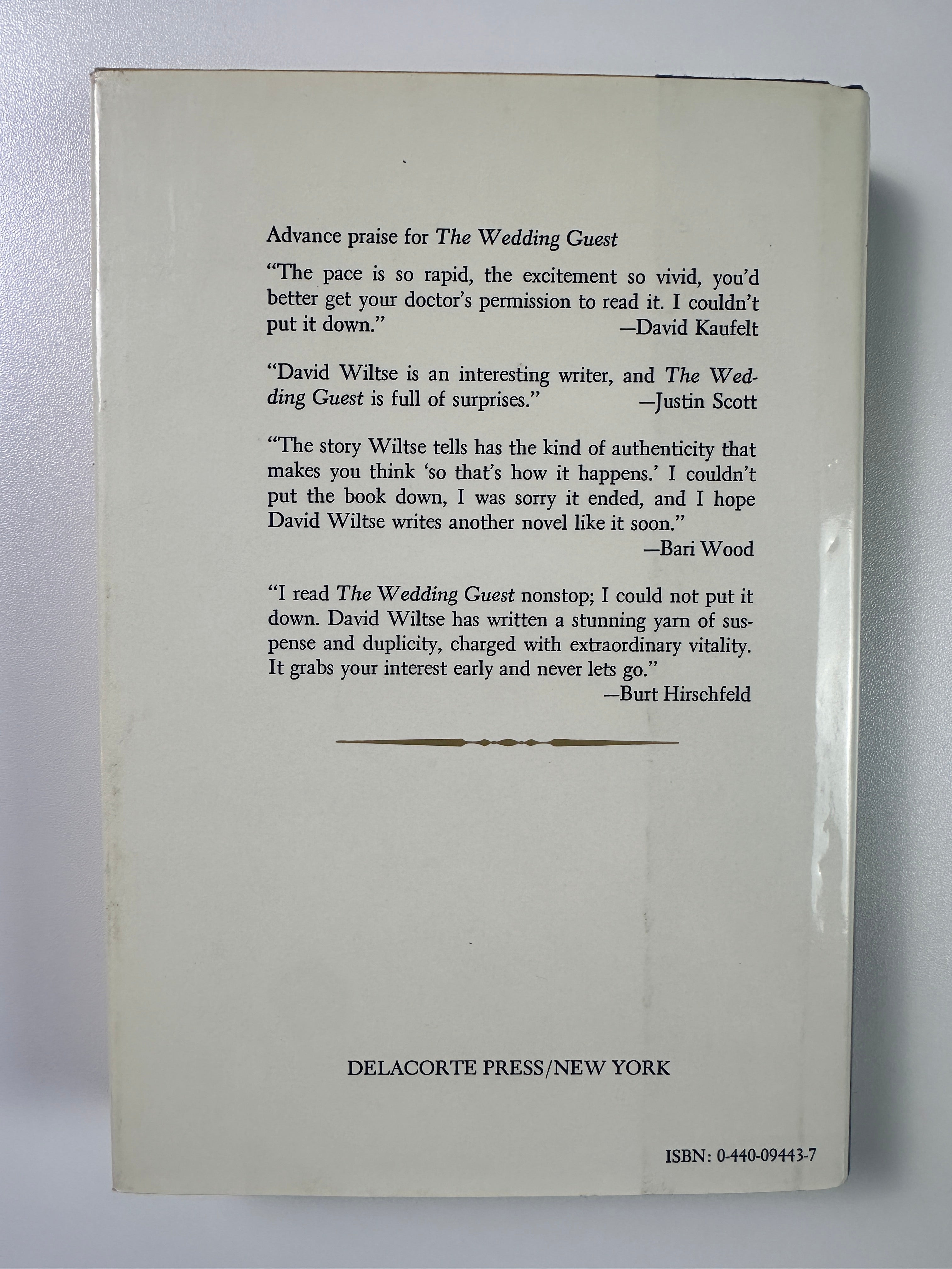 The Wedding Guest: A Novel SIGNED by David Wiltse