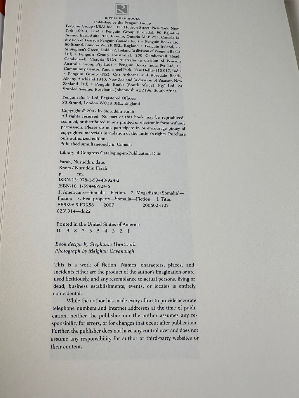 Knots by Nuruddin Farah | First Edition