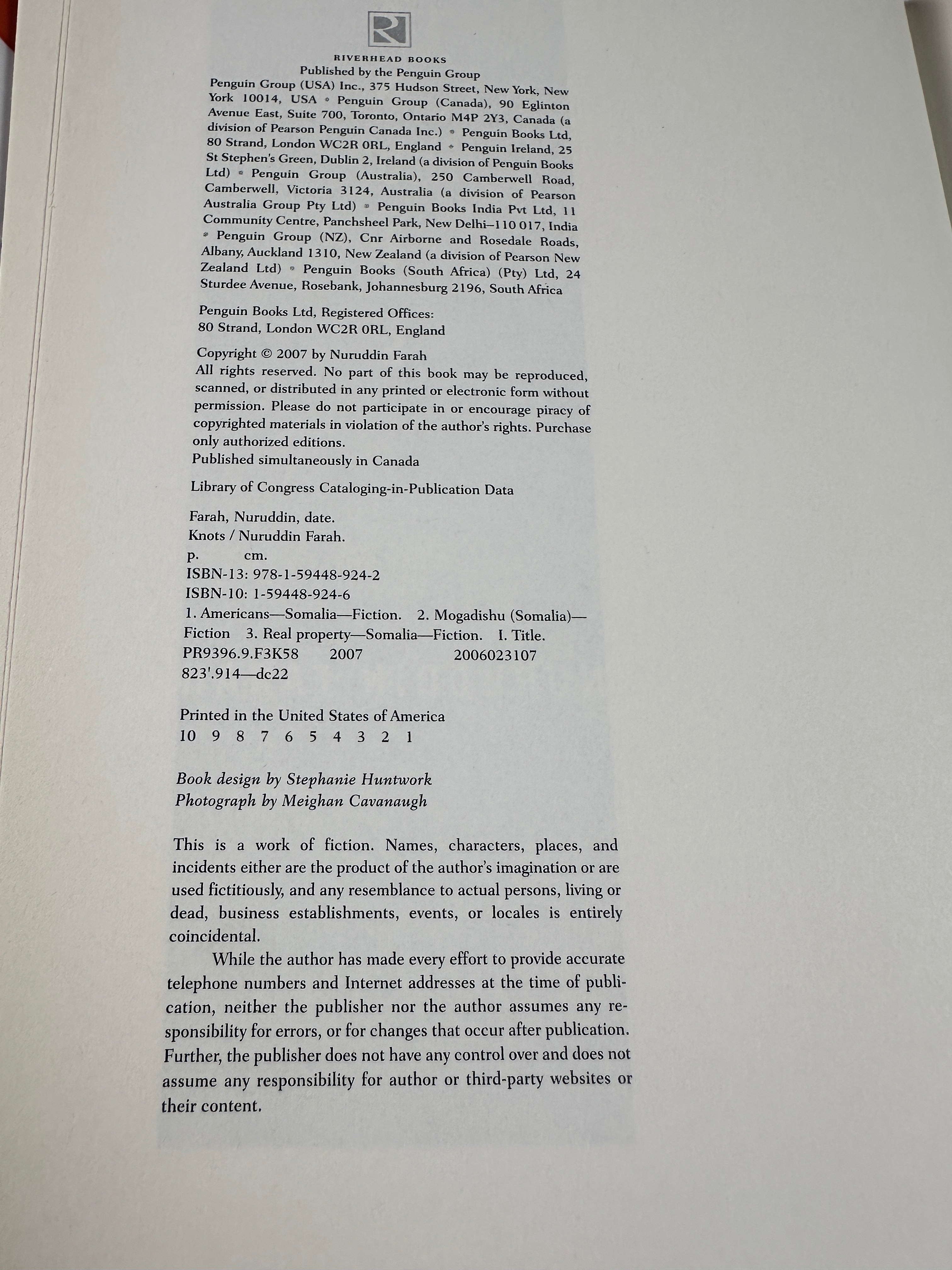 Knots by Nuruddin Farah | First Edition