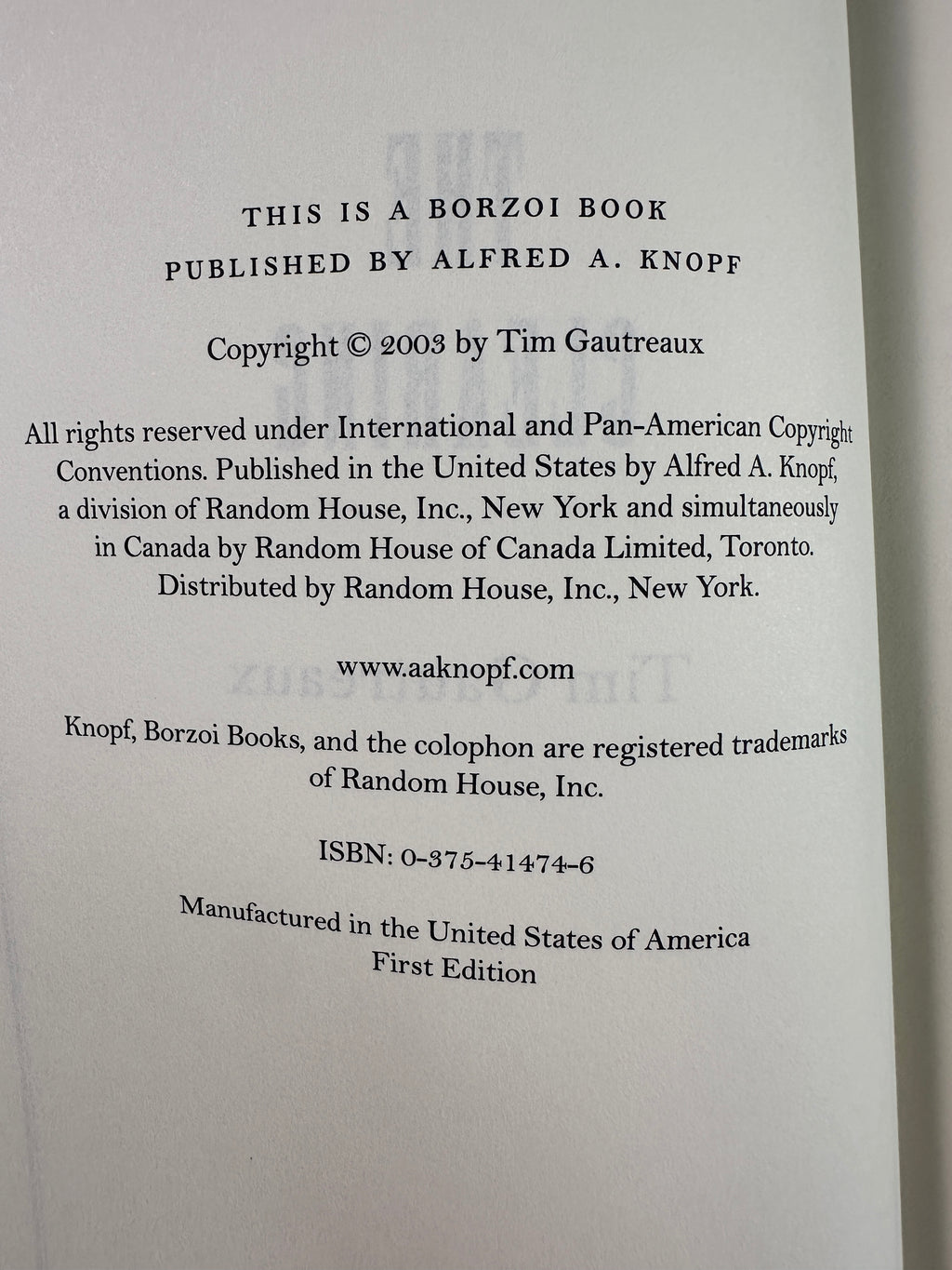 The Clearing by Tim Gautreaux | First Edition