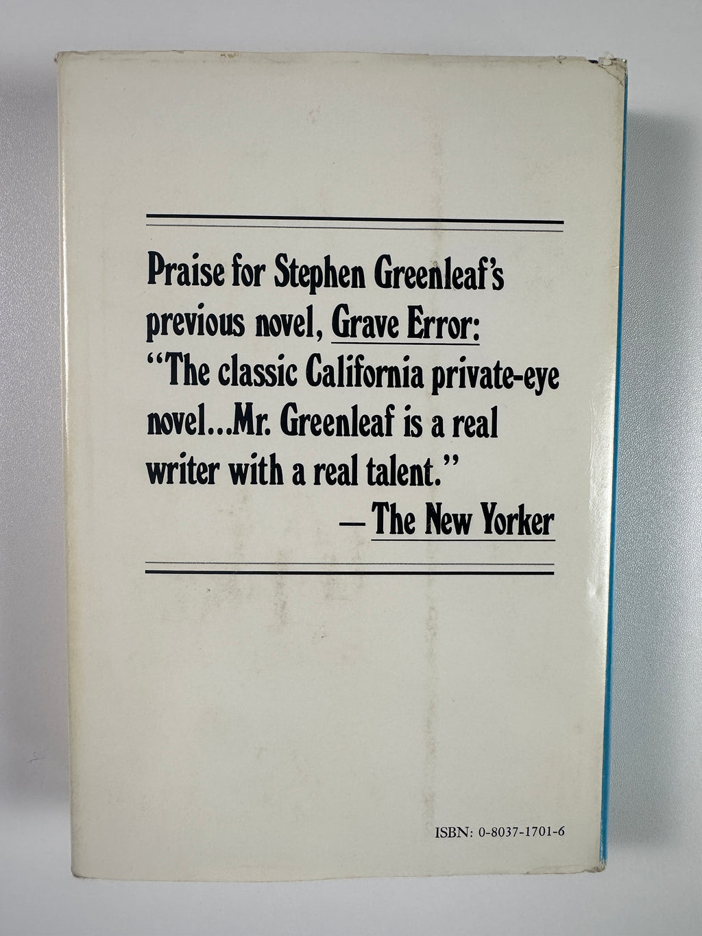 Death Bed: A Detective Story by Stephen Greenleaf | First Edition