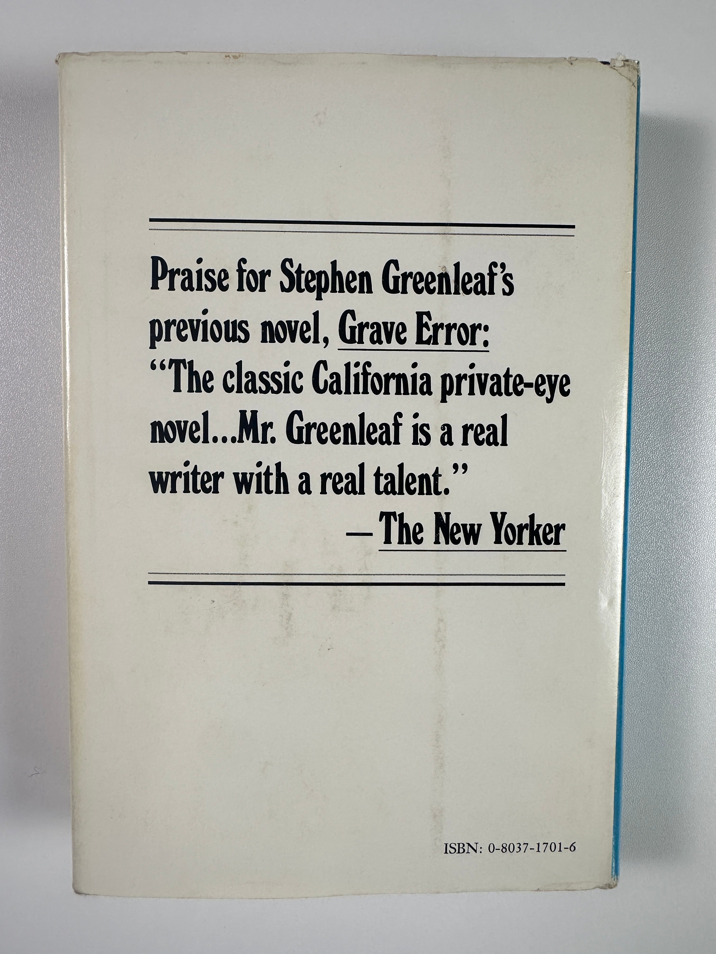 Death Bed: A Detective Story by Stephen Greenleaf | First Edition