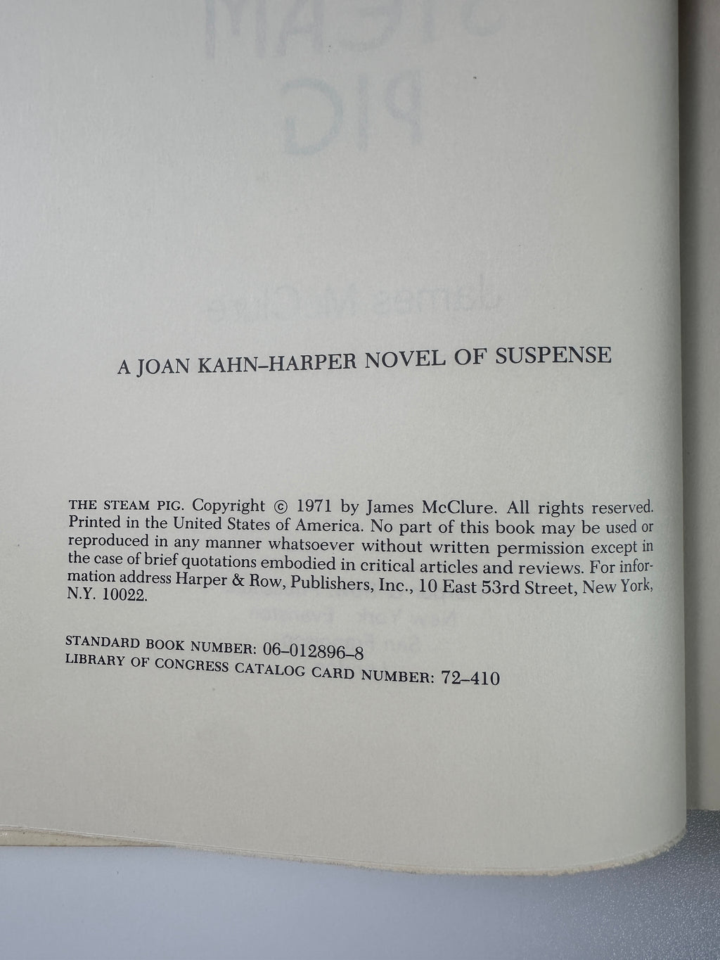 The Steam Pig by James McClure | First Edition