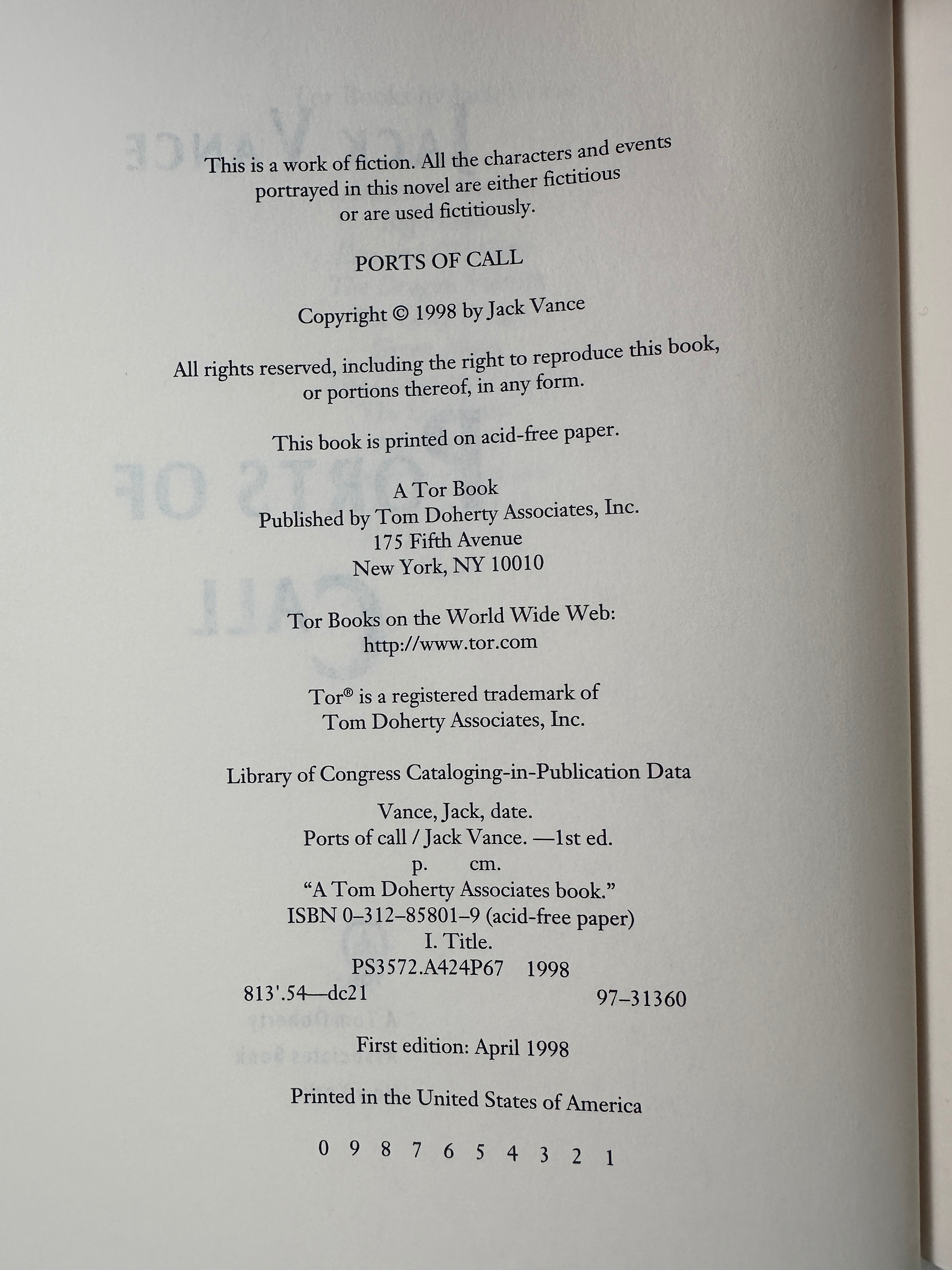 Ports of Call by Jack Vance | First Edition
