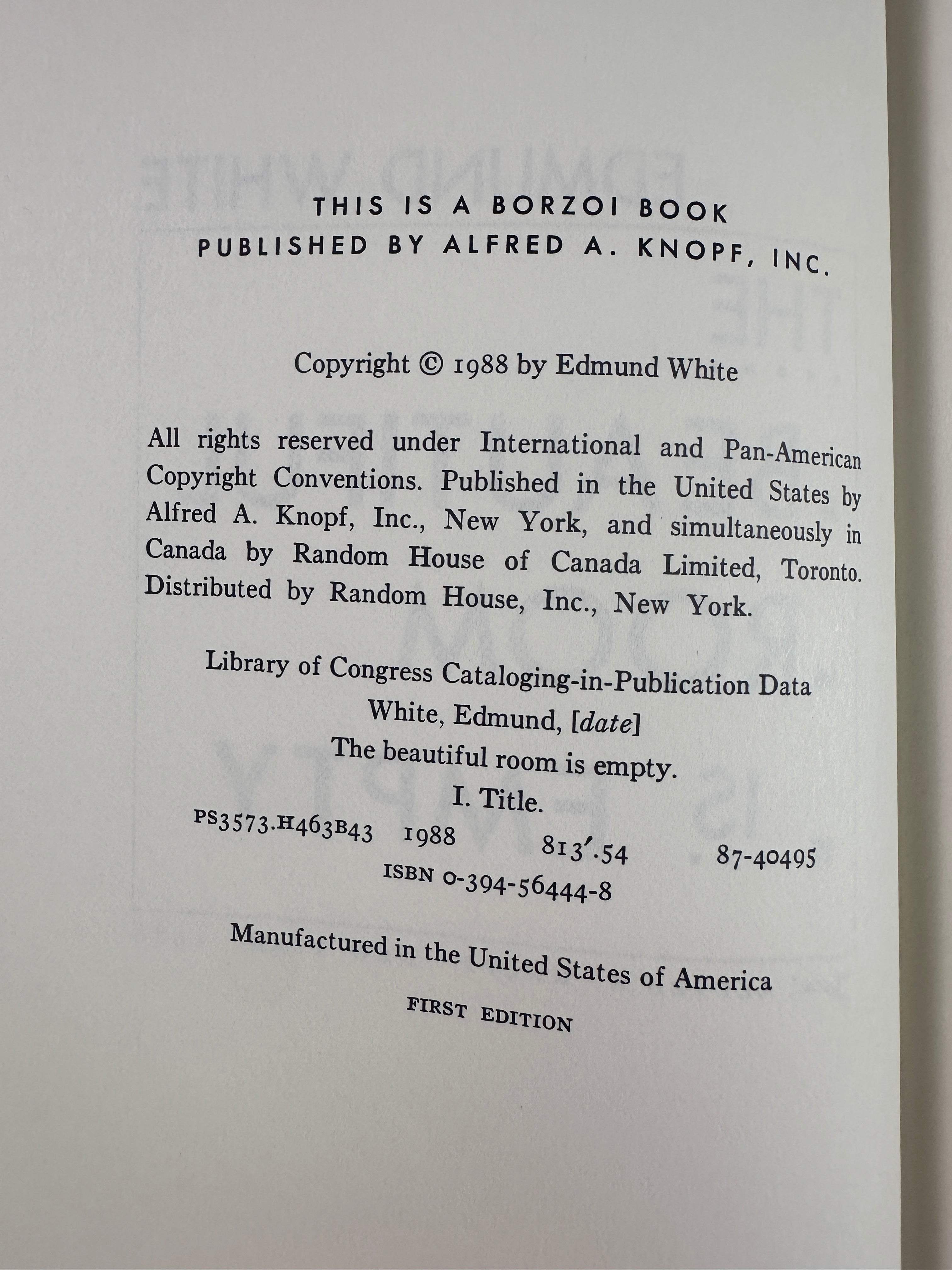 The Beautiful Room Is Empty by Edmund White | First Edition