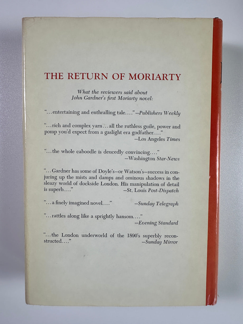 The Revenge of Moriarty by John Gardner | First American Edition
