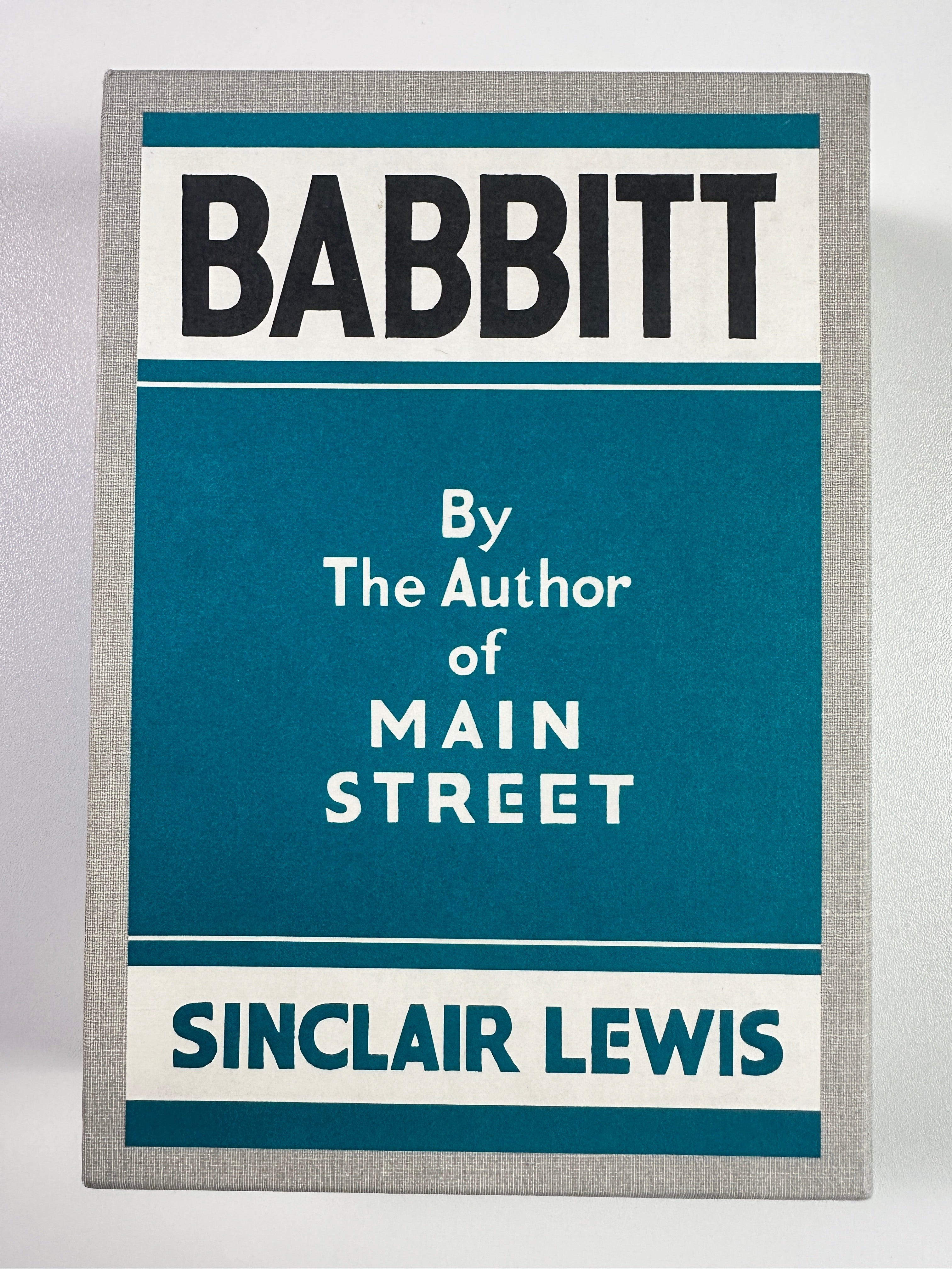 Babbitt by Sinclair Lewis | First Edition Library Facsimile | Slipcase & Publisher Insert