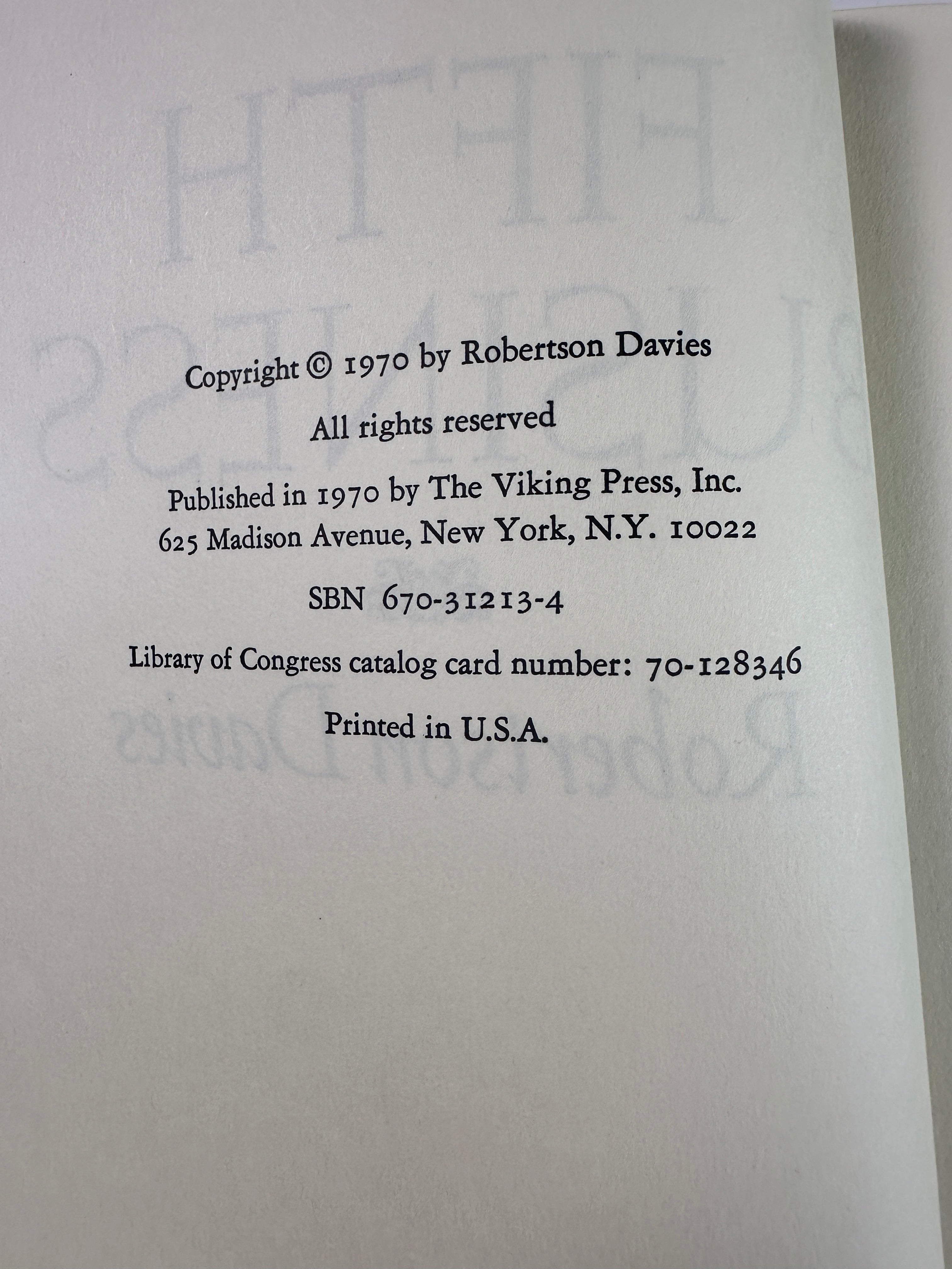 Fifth Business by Robertson Davies | First Edition