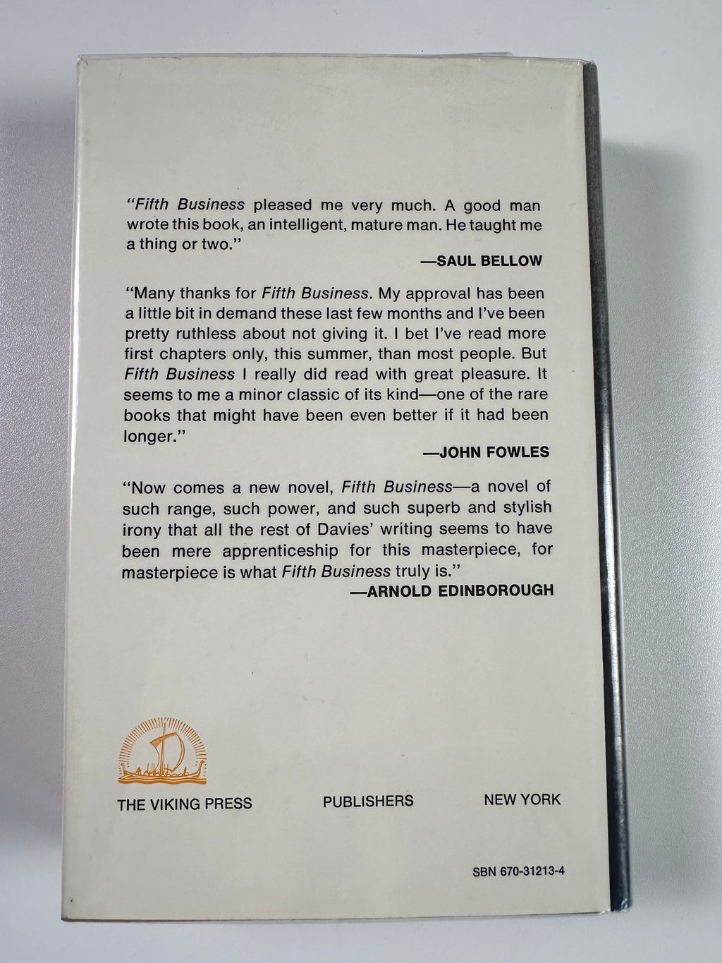 Fifth Business by Robertson Davies | First Edition