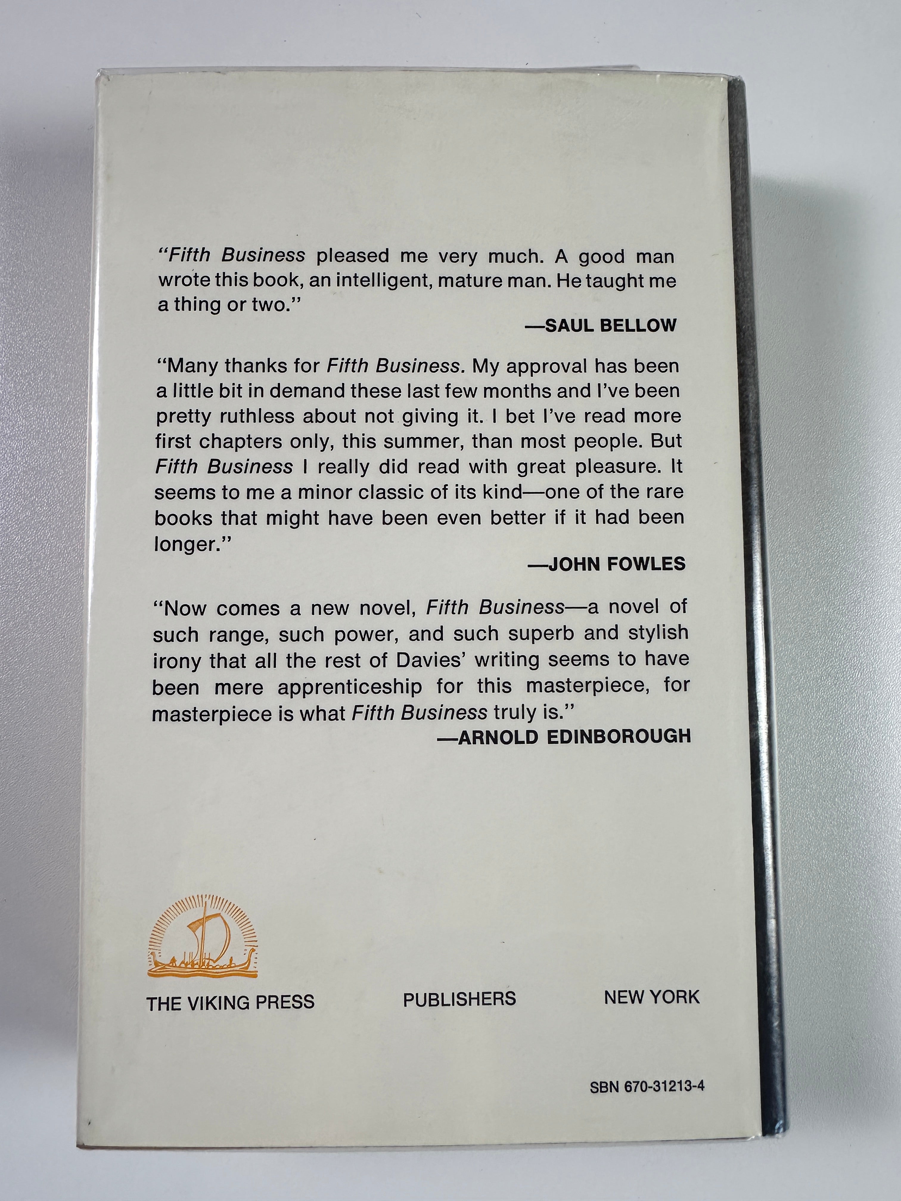 Fifth Business by Robertson Davies | First Edition