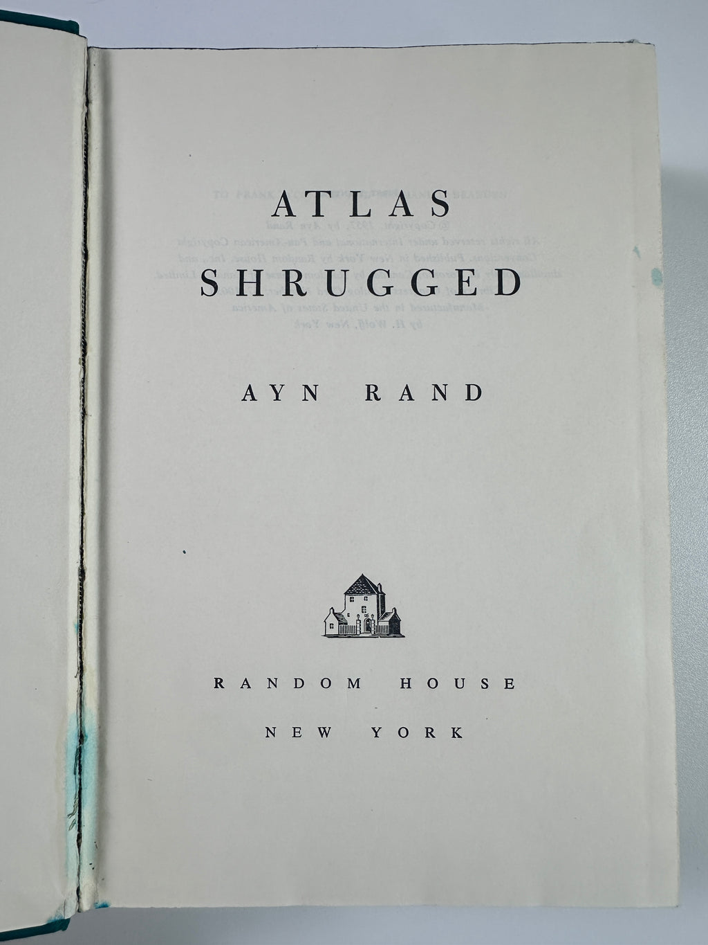 Atlas Shrugged by Ayn Rand | Stated First Printing (1957)