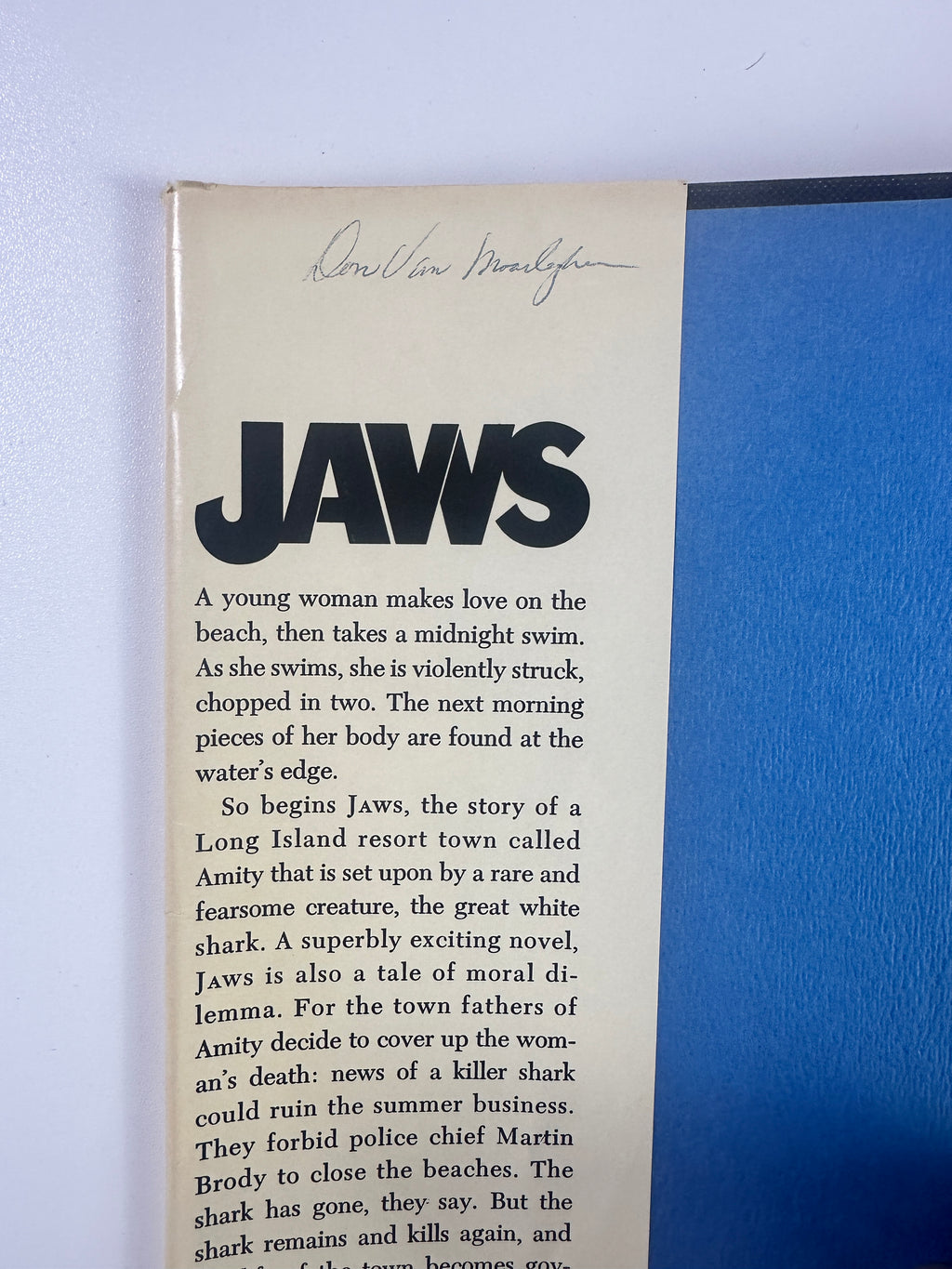 Jaws by Peter Benchley | Vintage 1974 Hardcover in Original Dust Jacket