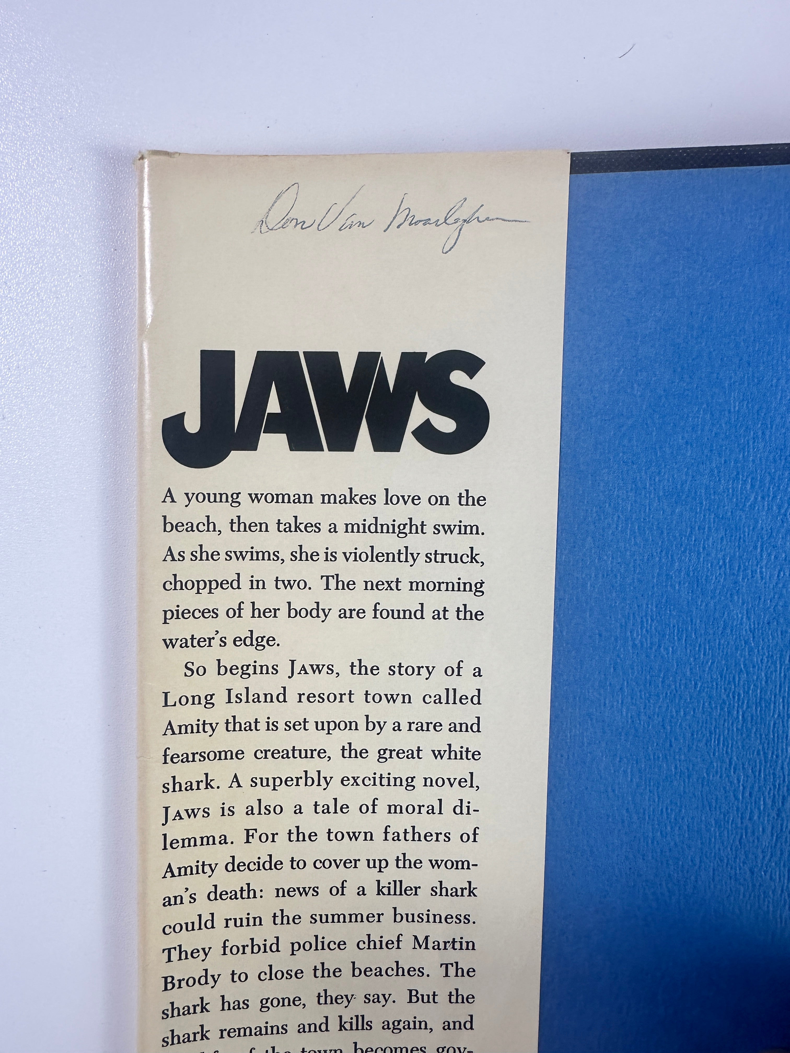 Jaws by Peter Benchley | Vintage 1974 Hardcover in Original Dust Jacket