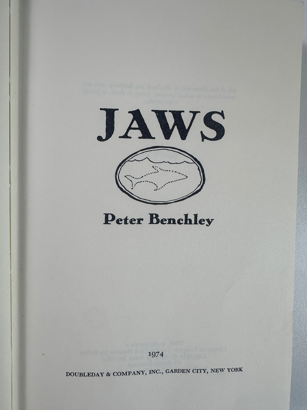 Jaws by Peter Benchley | Vintage 1974 Hardcover in Original Dust Jacket