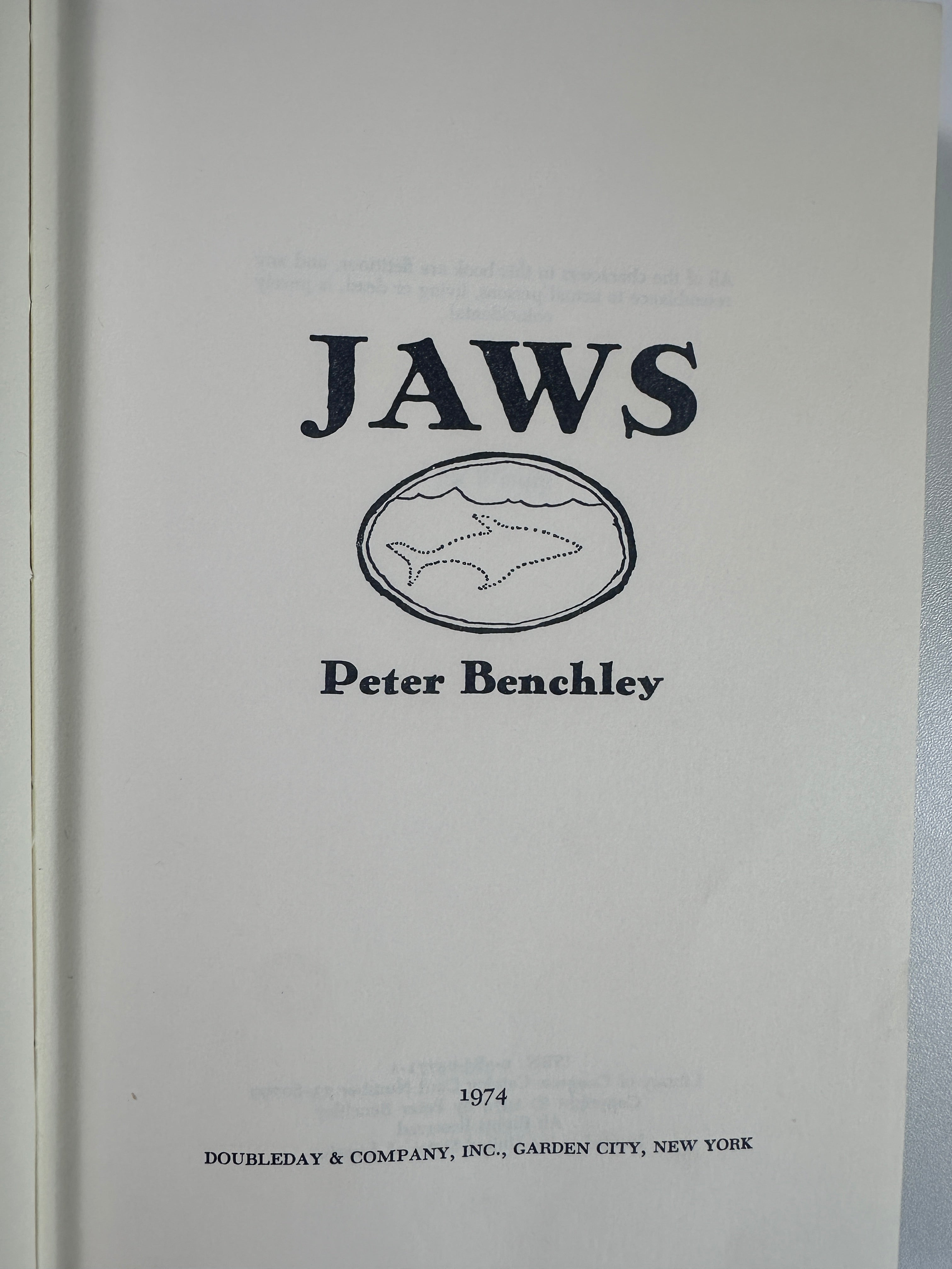 Jaws by Peter Benchley | Vintage 1974 Hardcover in Original Dust Jacket