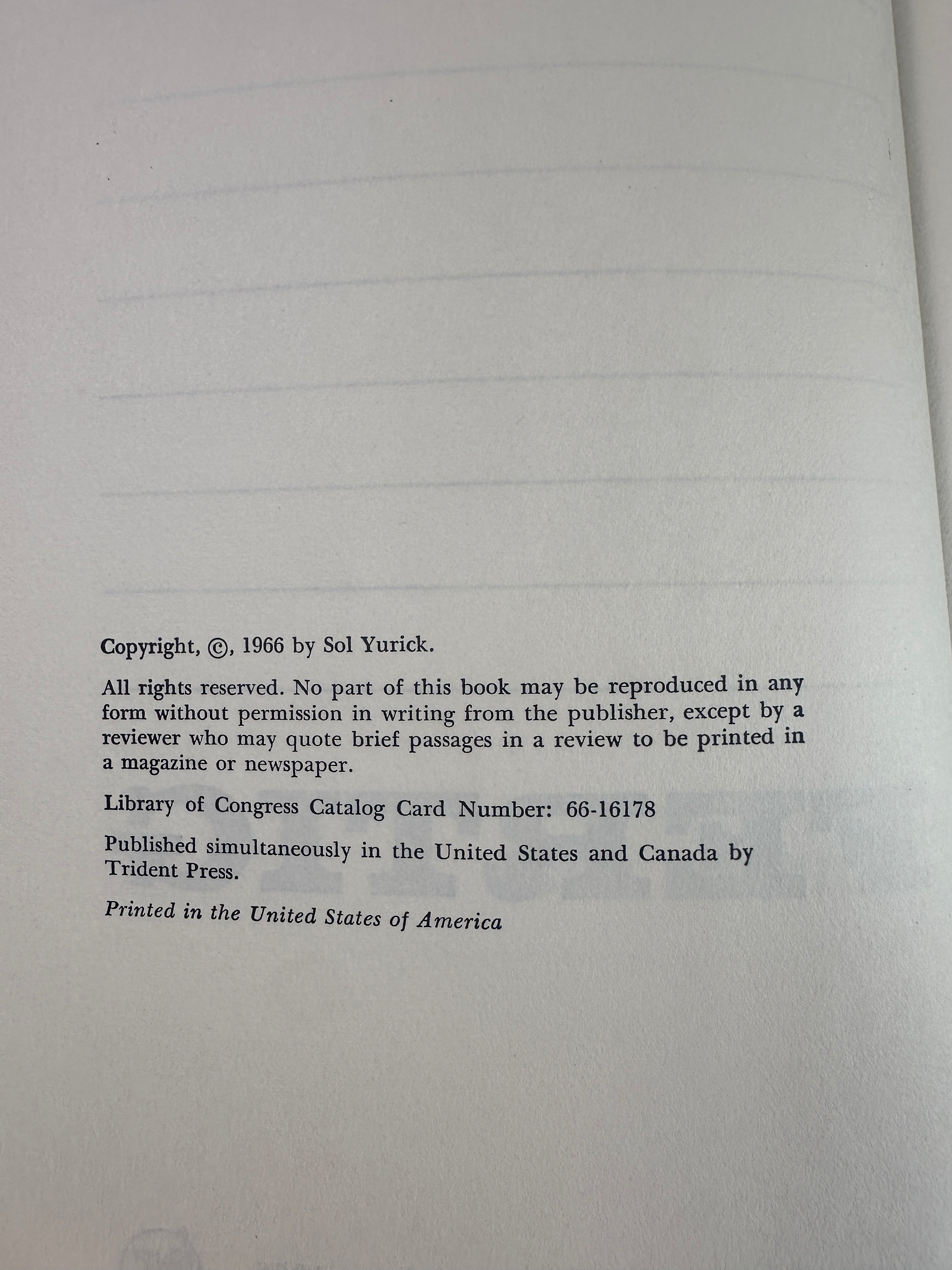 Fertig by Sol Yurick | First Edition | 1966 Hardcover in Dust Jacket